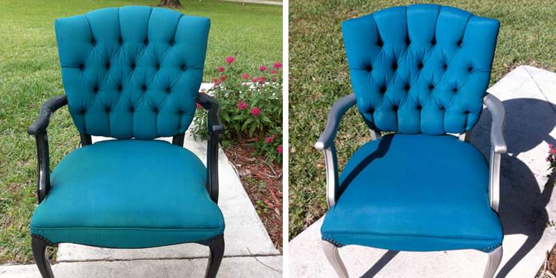 before and after of chair