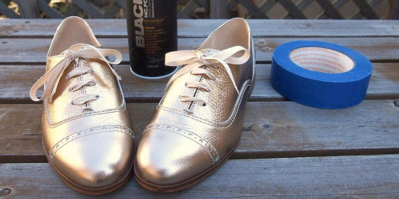 spray painted shoes