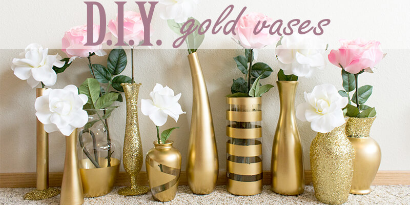 gold vases