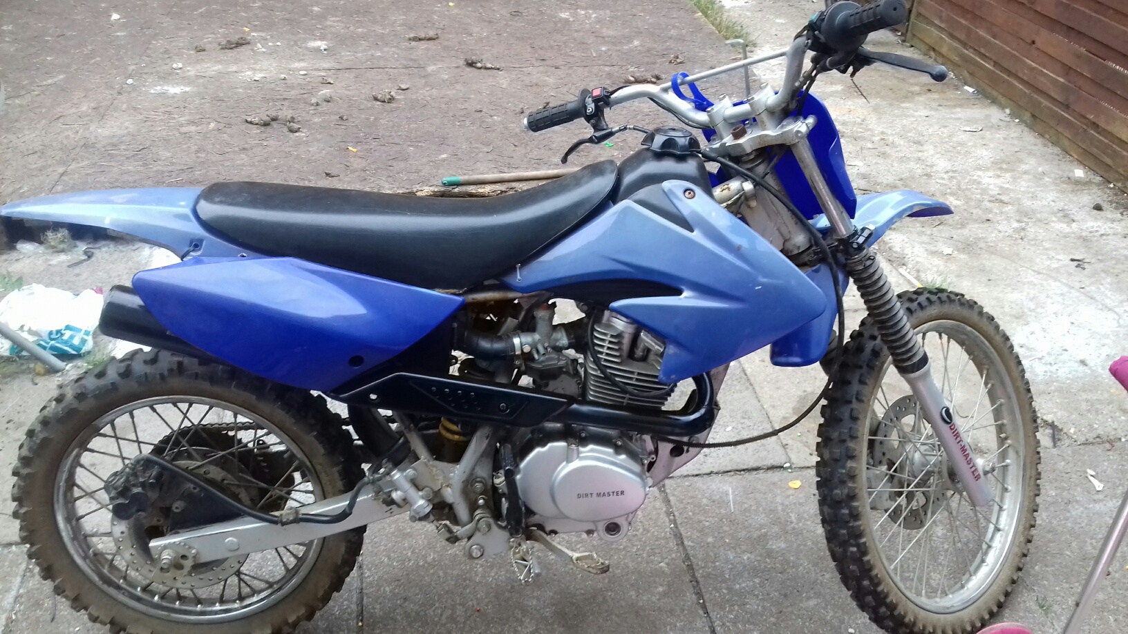 blue motorbike