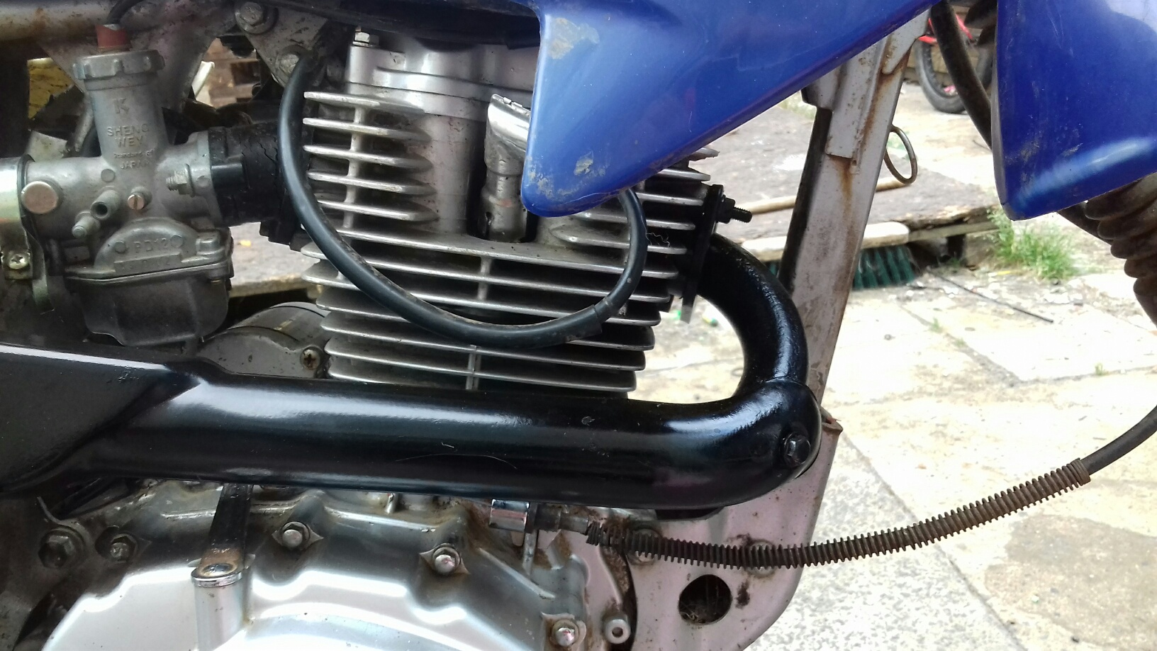 pipe work on bike