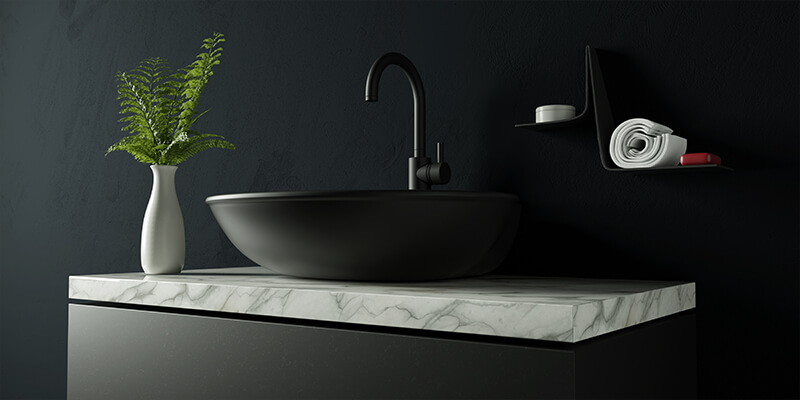 black sink