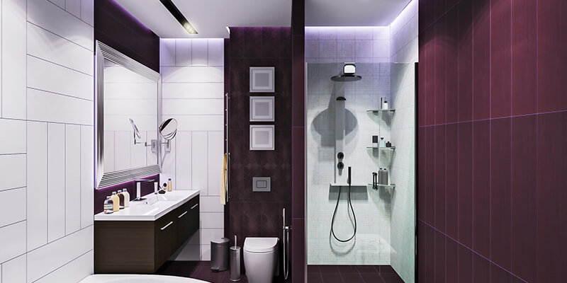 plum bathroom