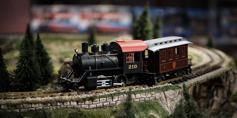 Black model trains