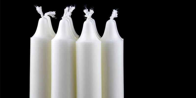 white taper candle