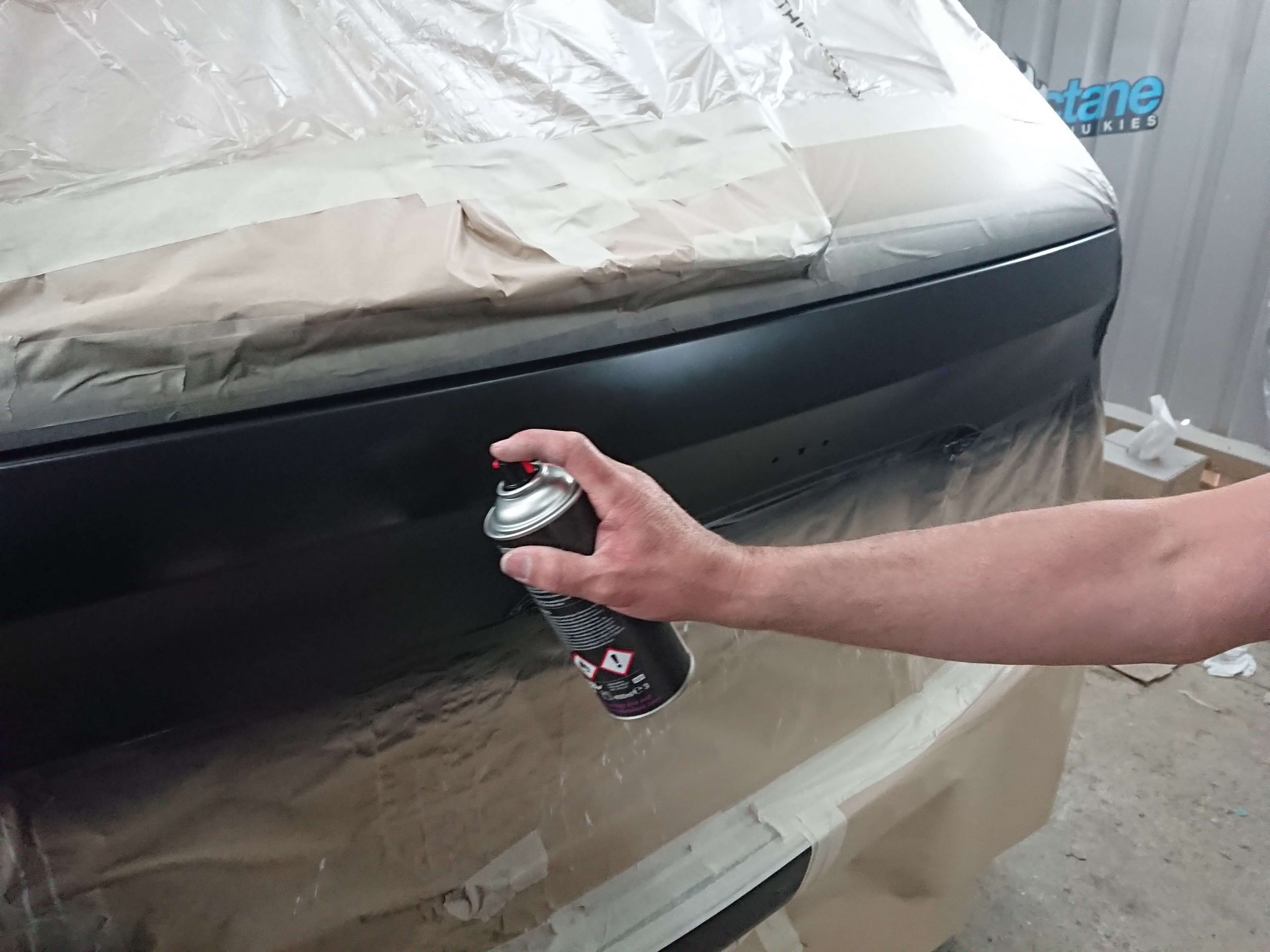 Black Spray Painting Car Boot