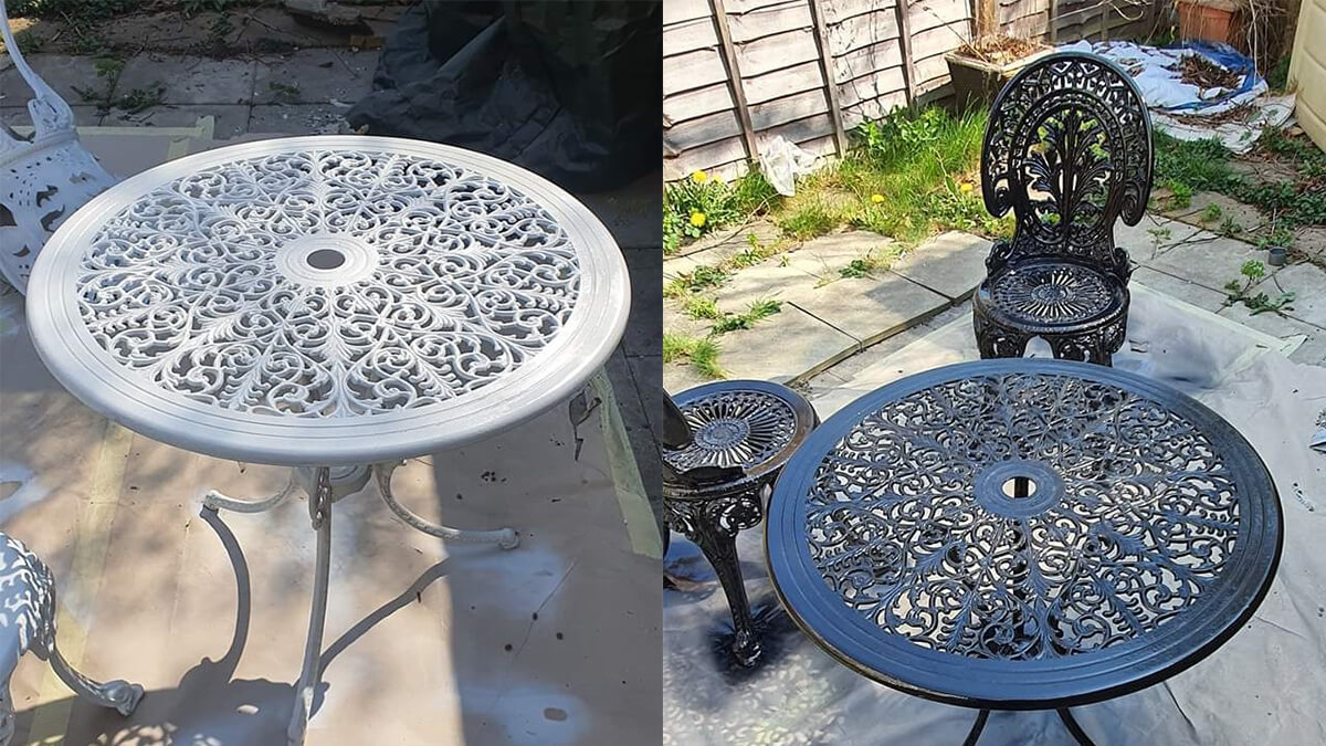 Refurbishing Cast Aluminium Metal, Best Way To Remove Paint From Metal Garden Furniture