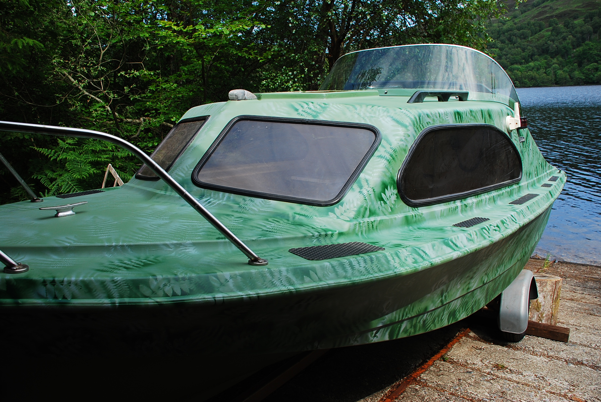 Finished camo boat