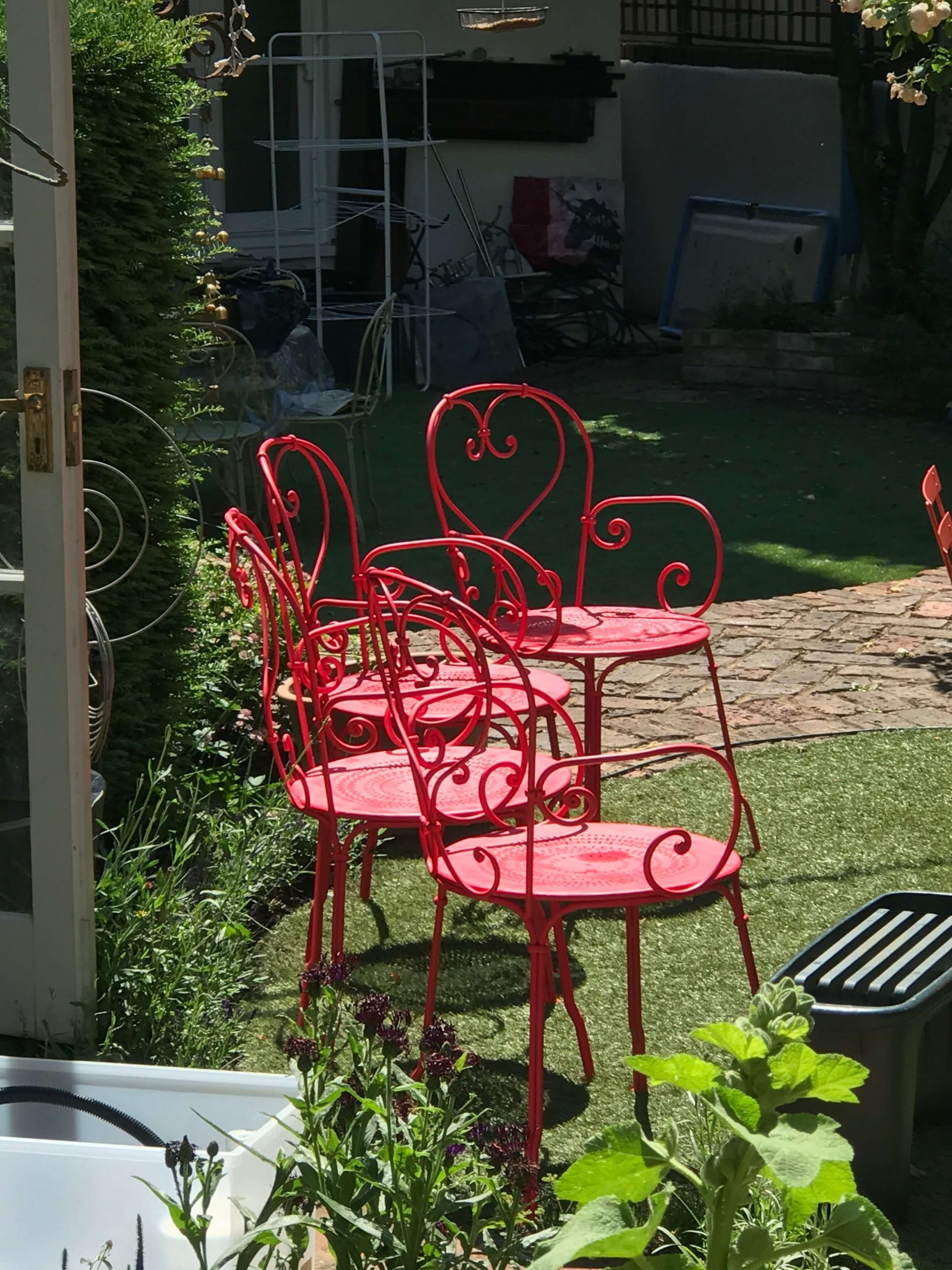 Red Graden Chairs