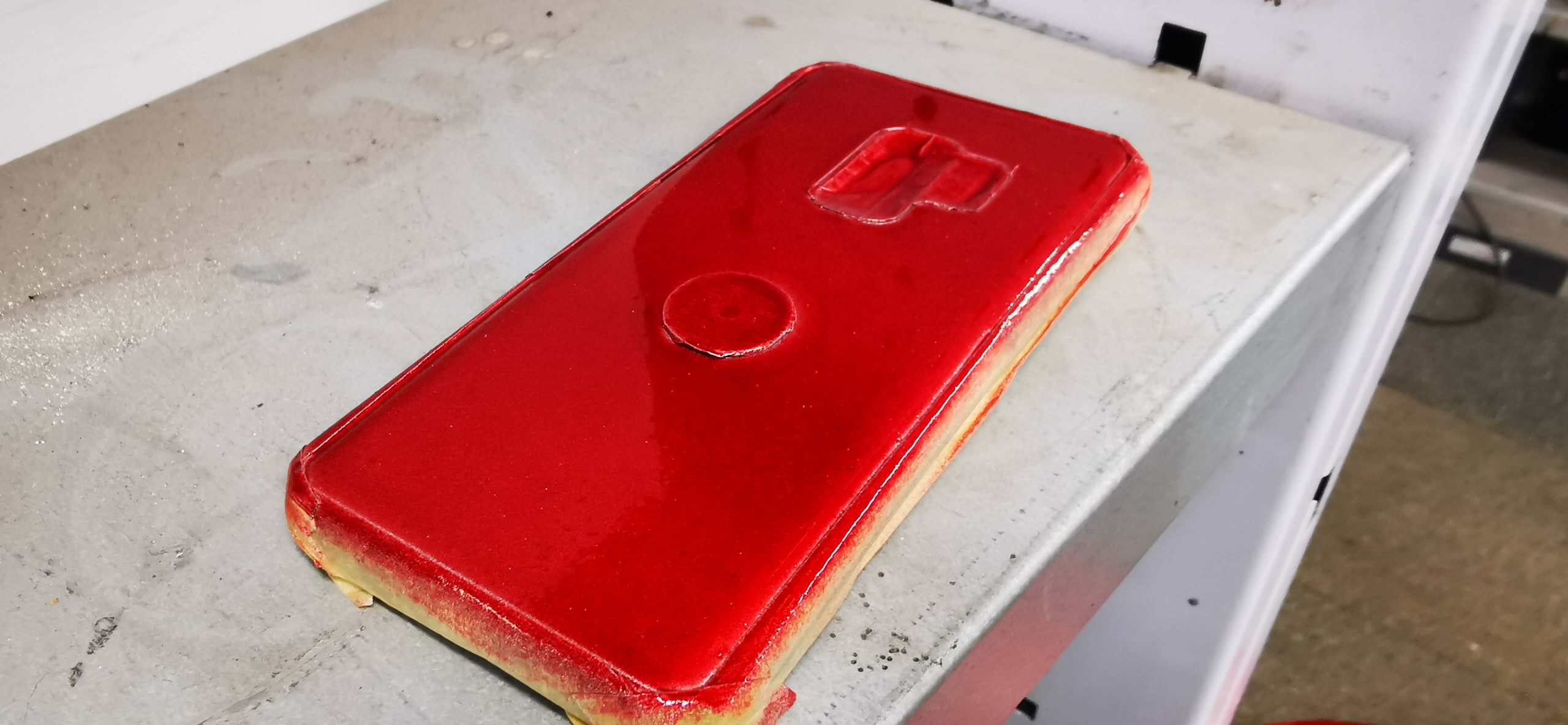 spraying phone case