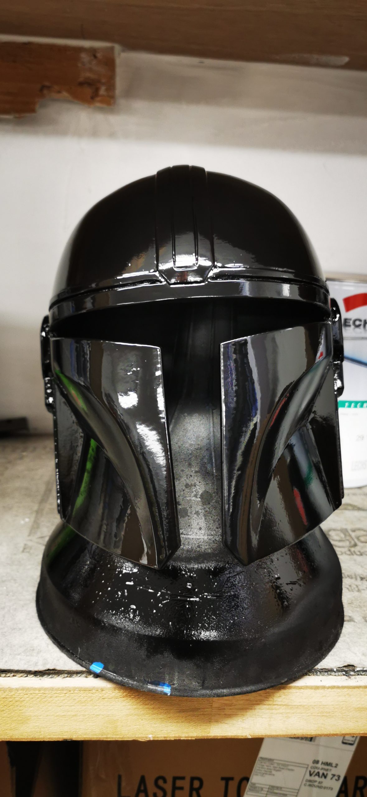 finished front of helmet