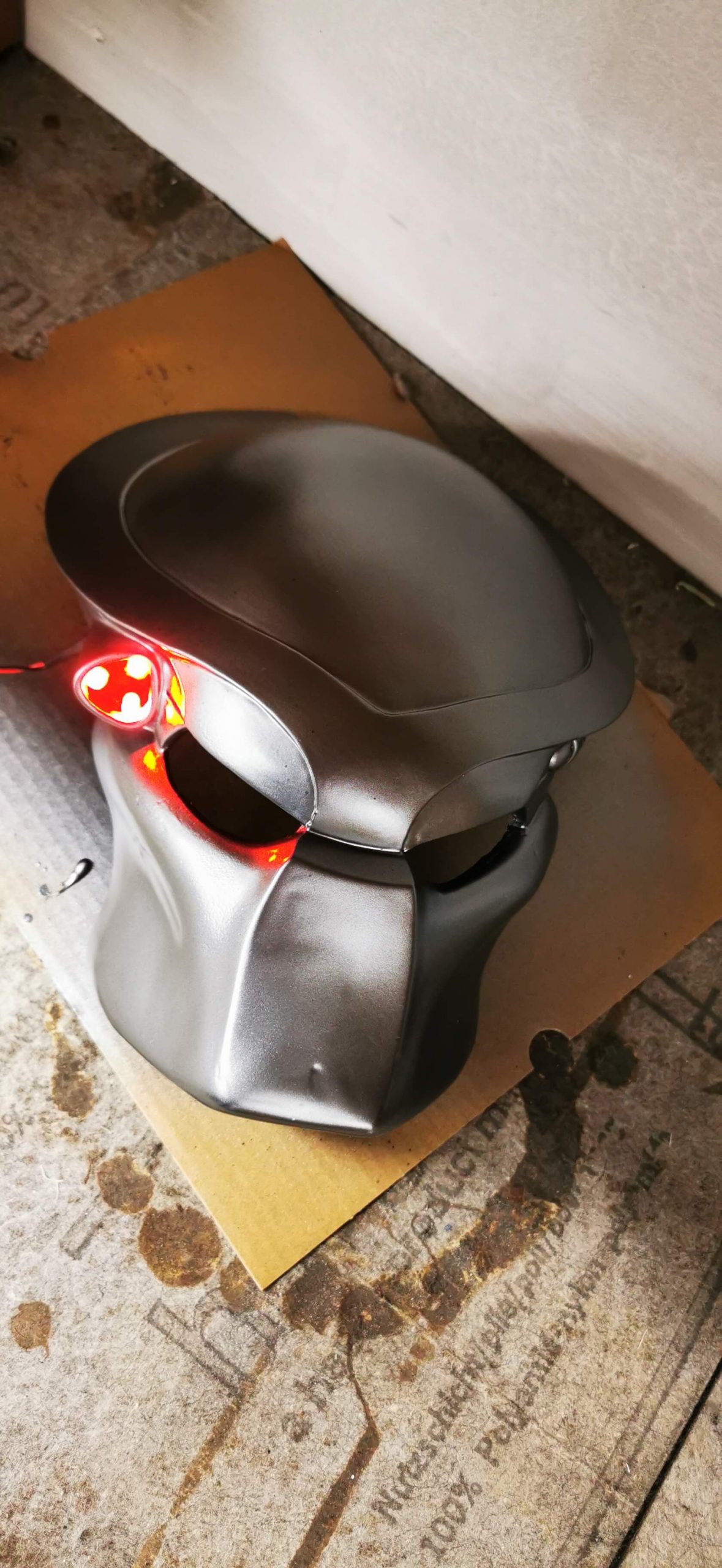finished metallic mask