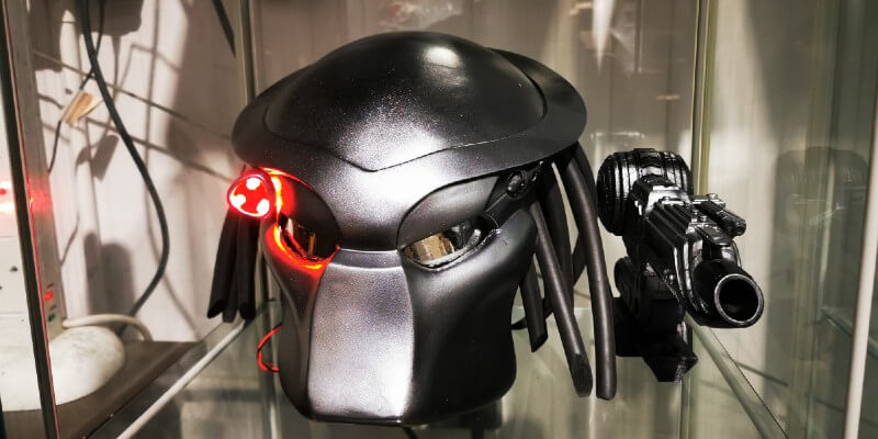 finished predator mask