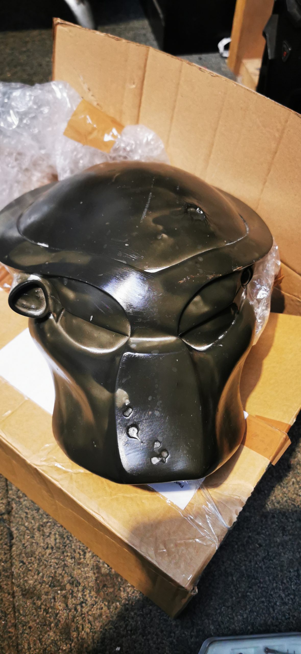 mask before spraying