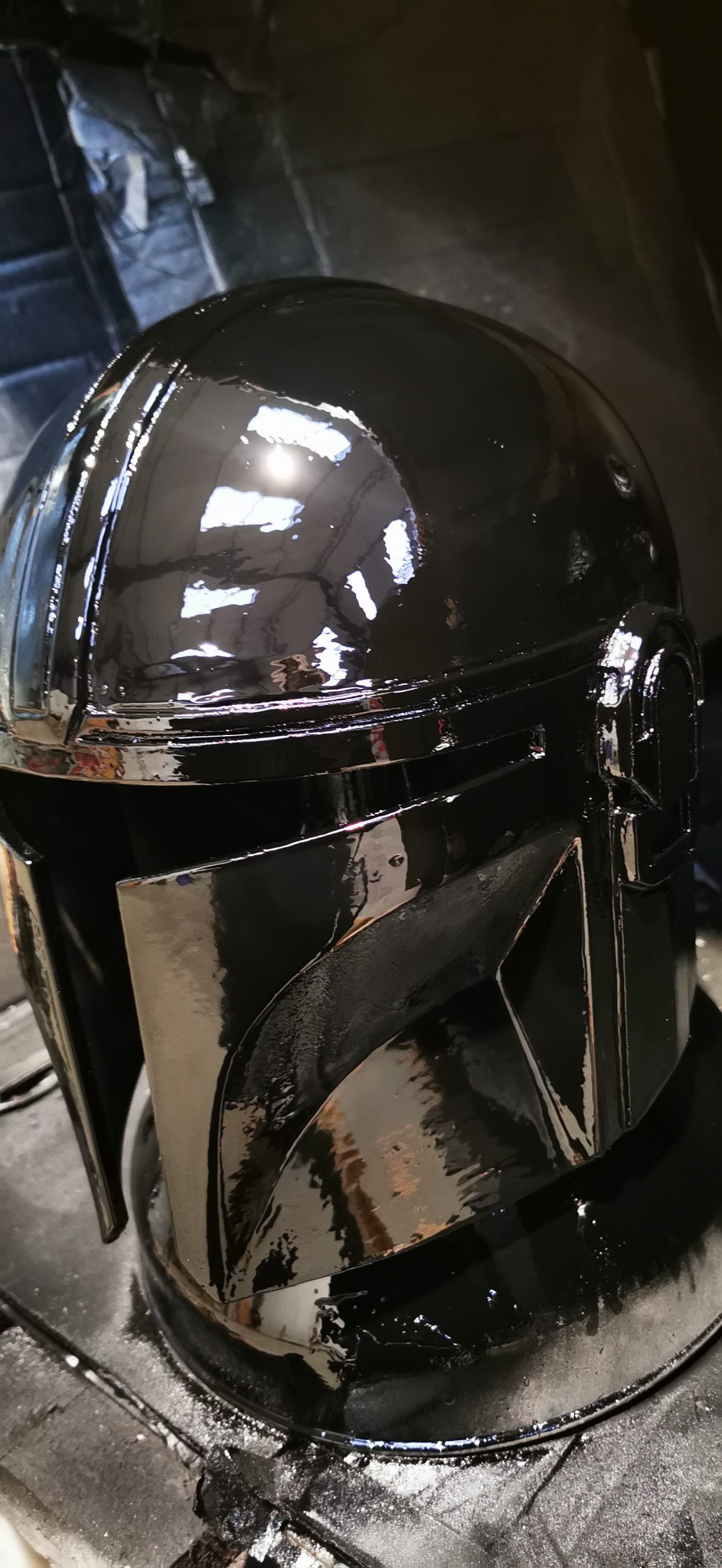 painted helmet black