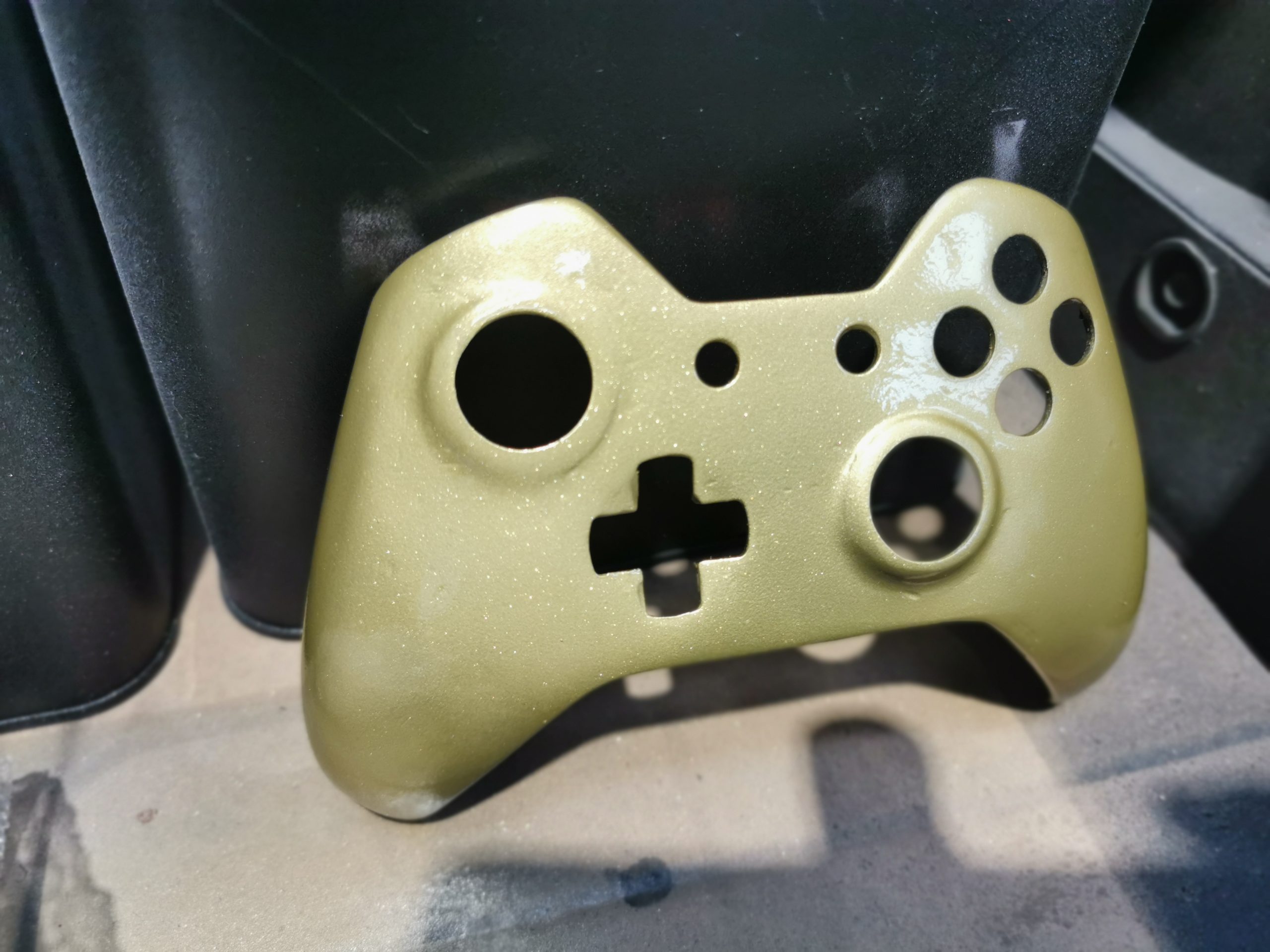 gold repainted xbox controller