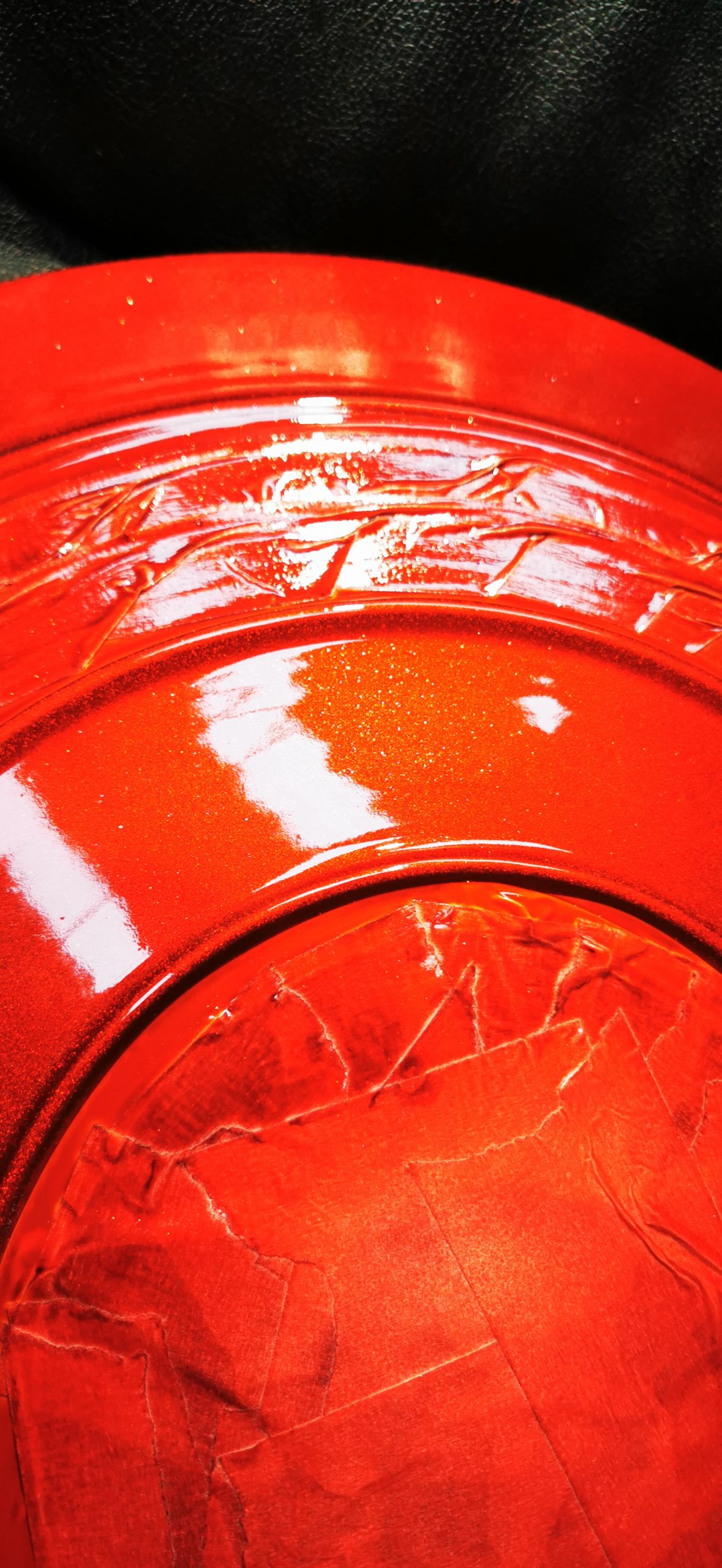 red respray close up