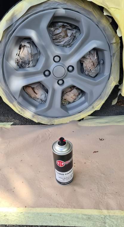 alloy wheels after priming