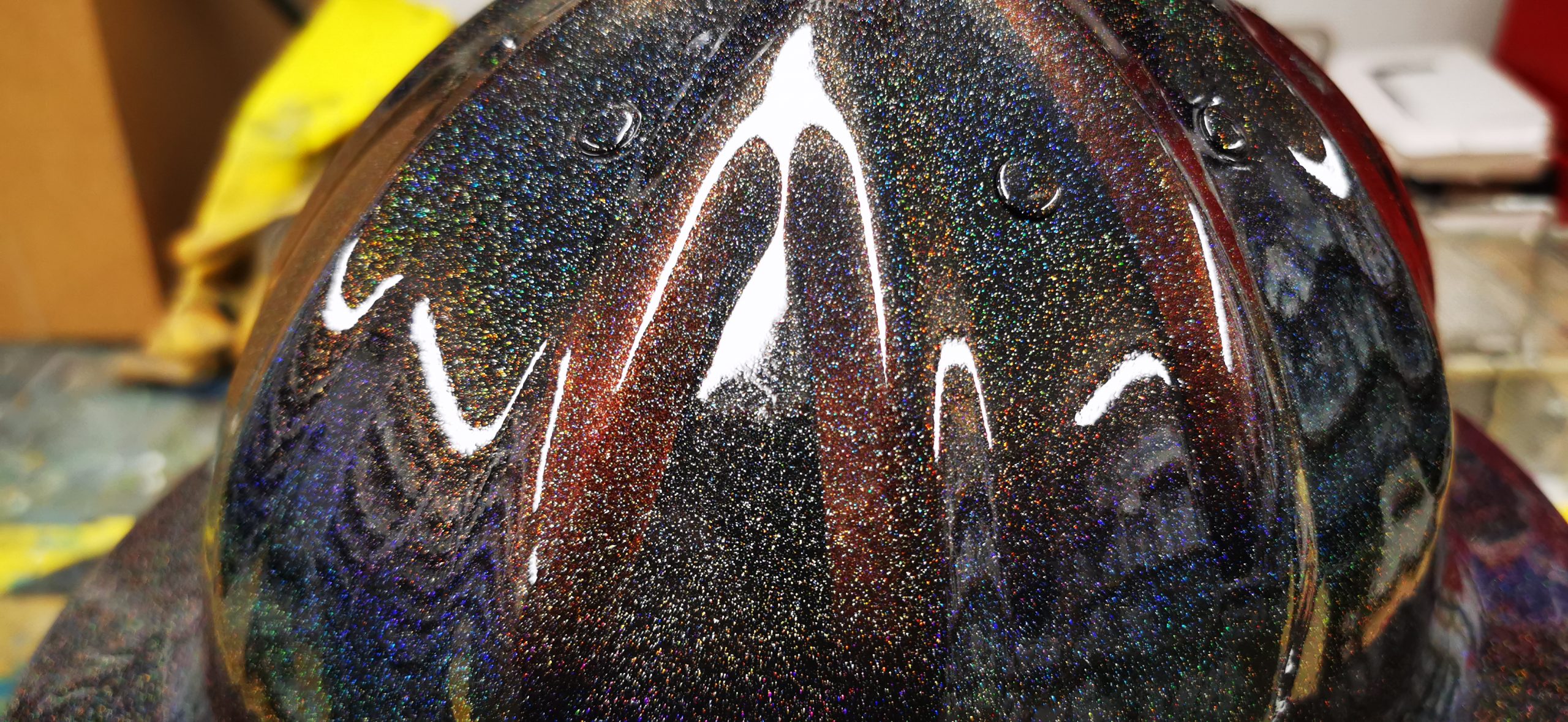 close up of hologram coating