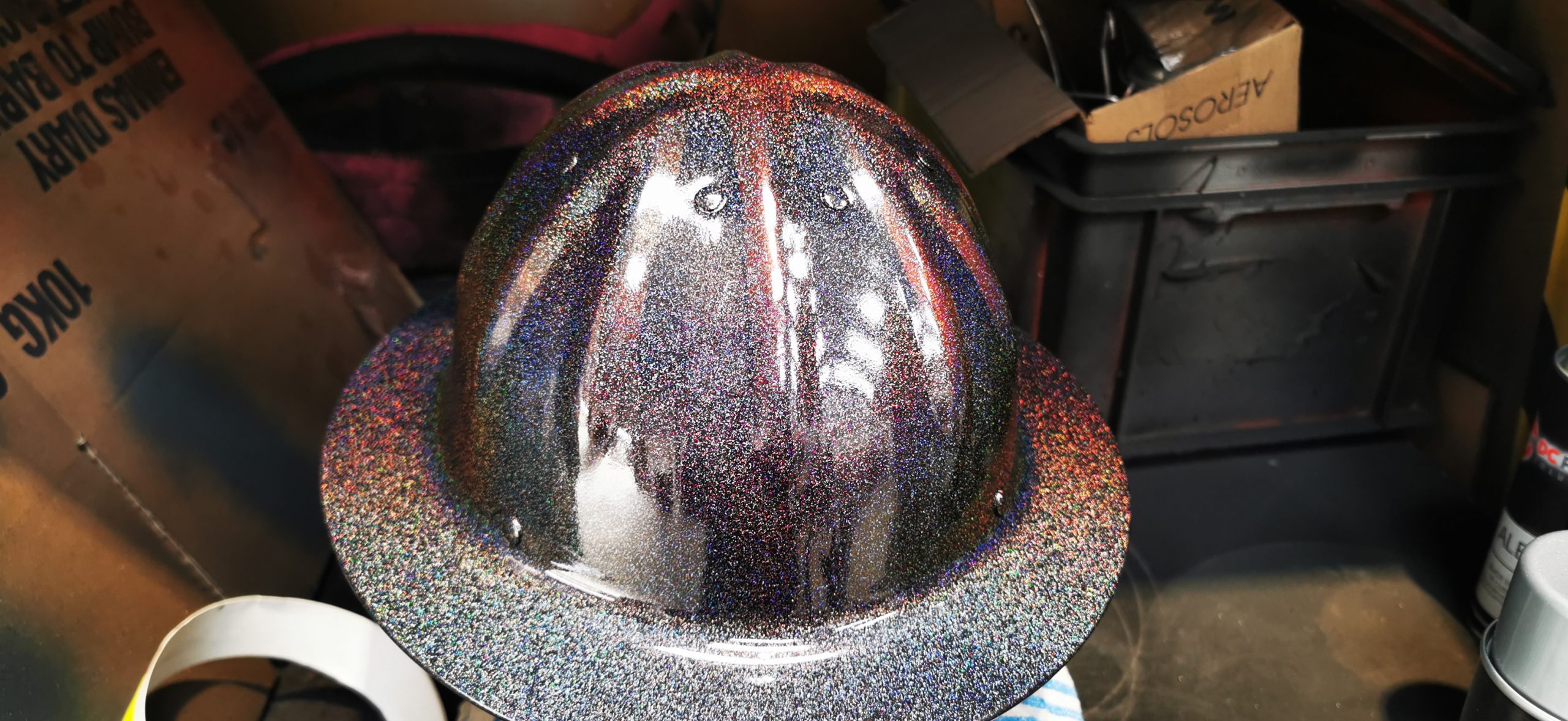 hologram coating on helmet