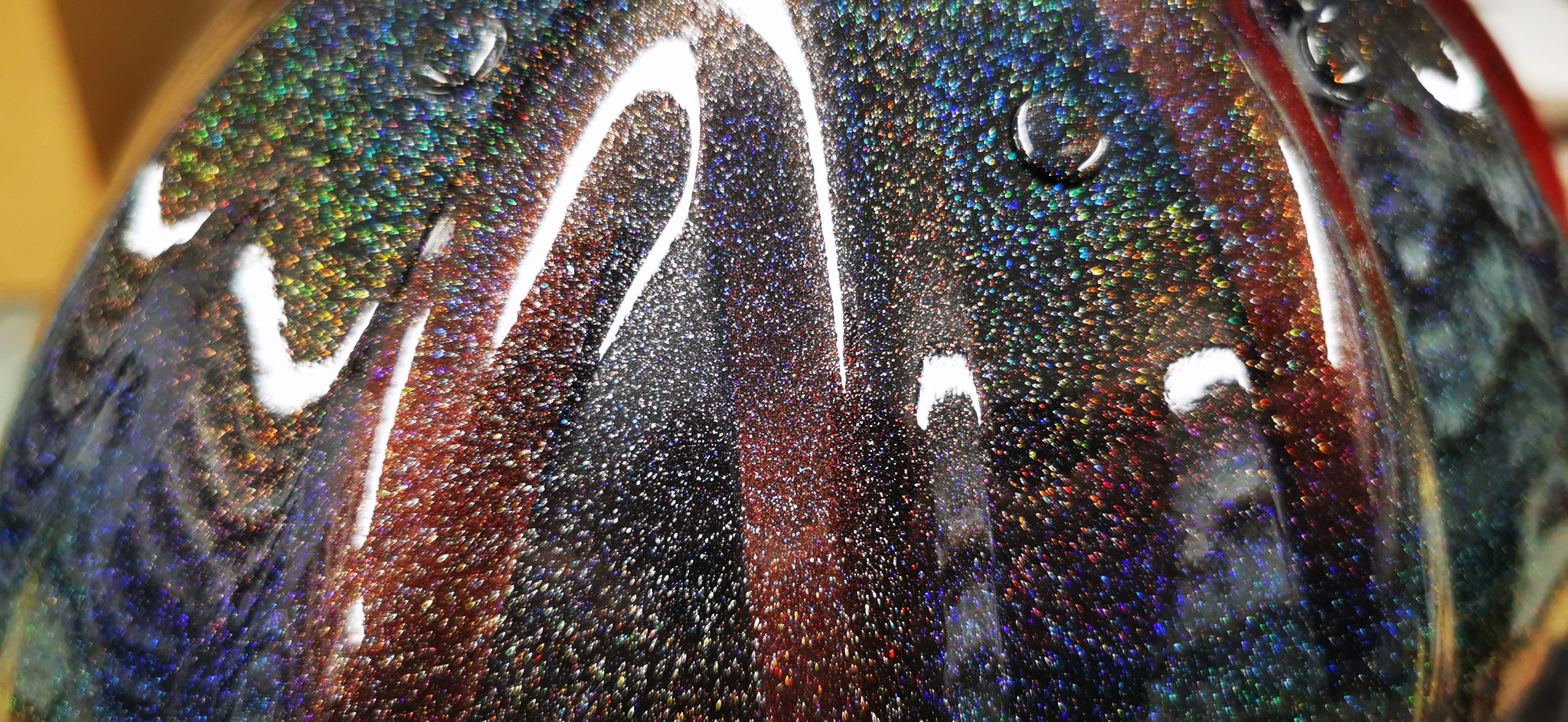 hologram spray paint close up