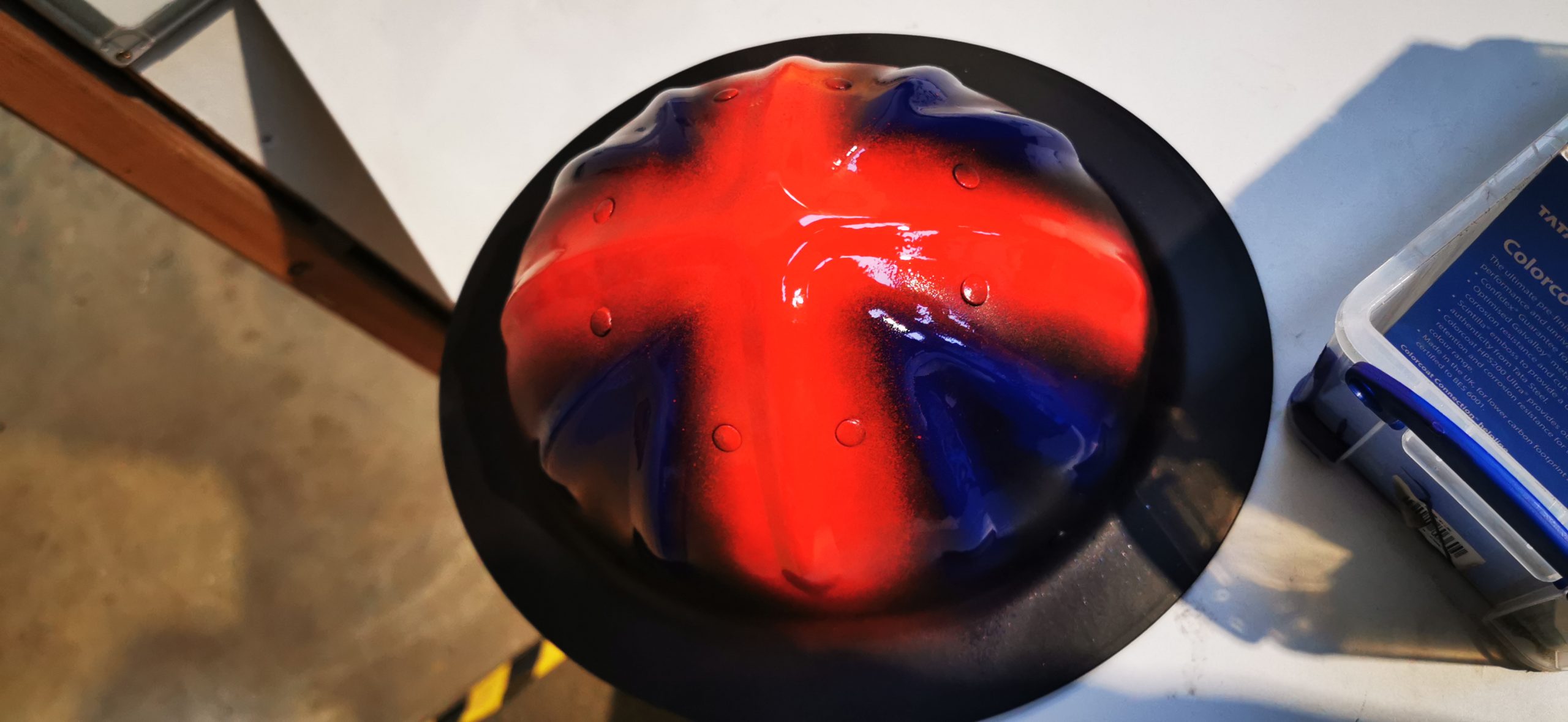 union jack on minors helmet