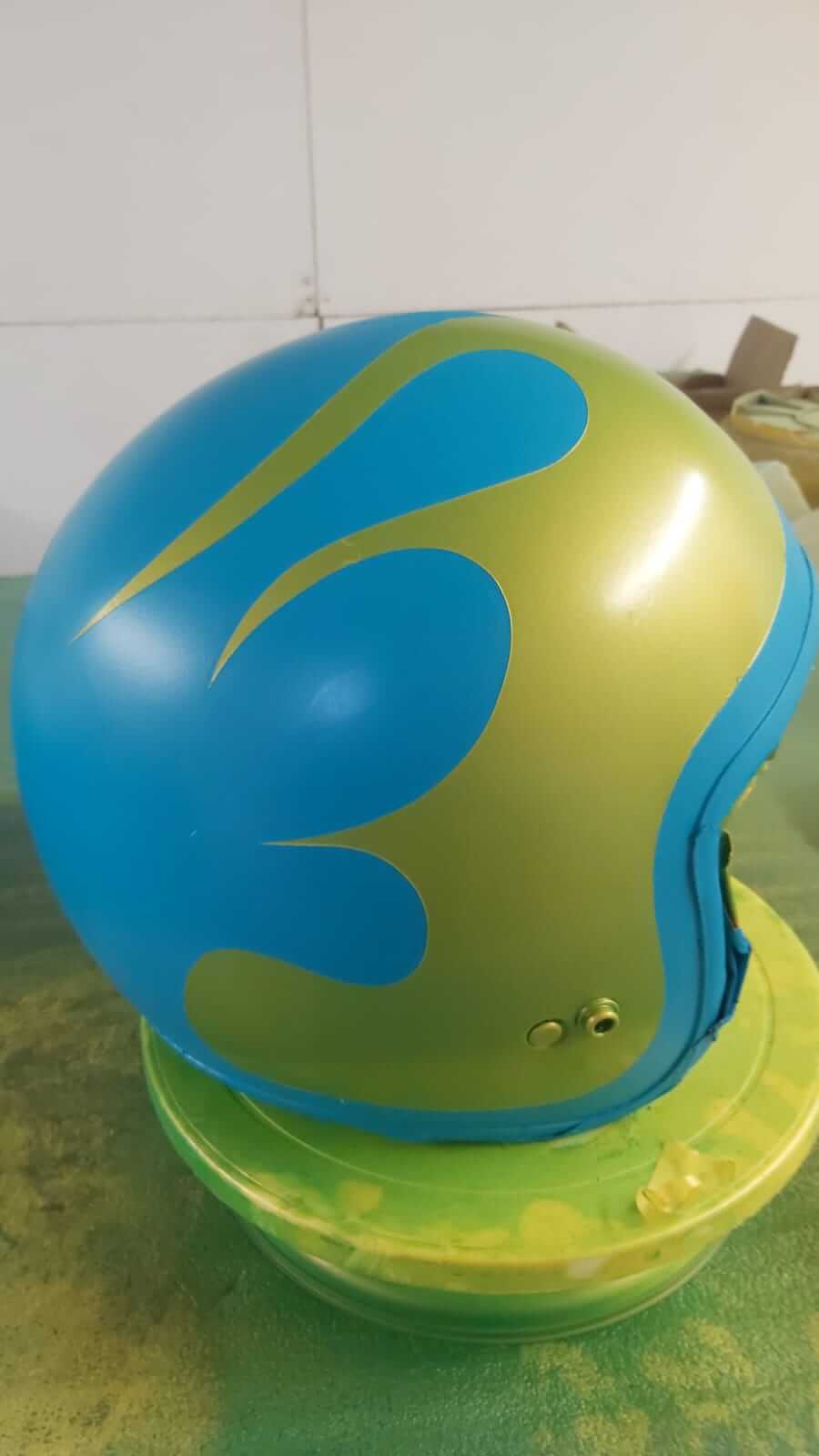 design added to helmet