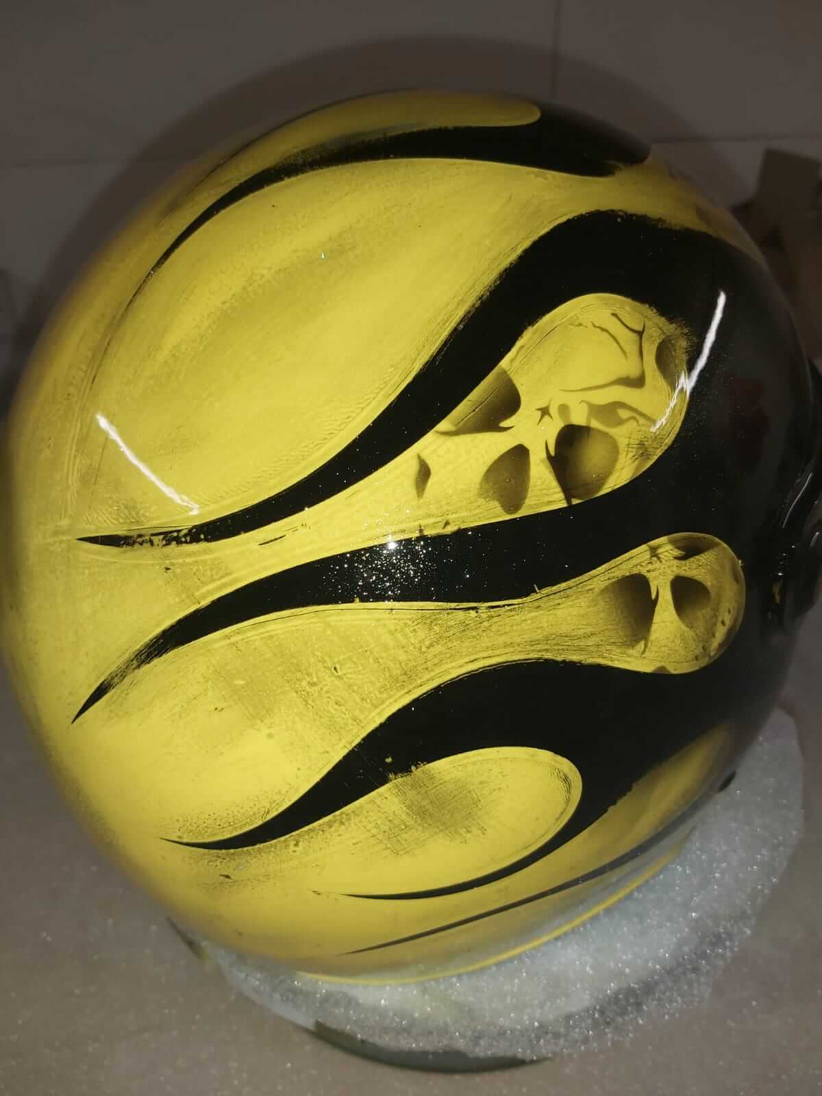 finished gold helmet