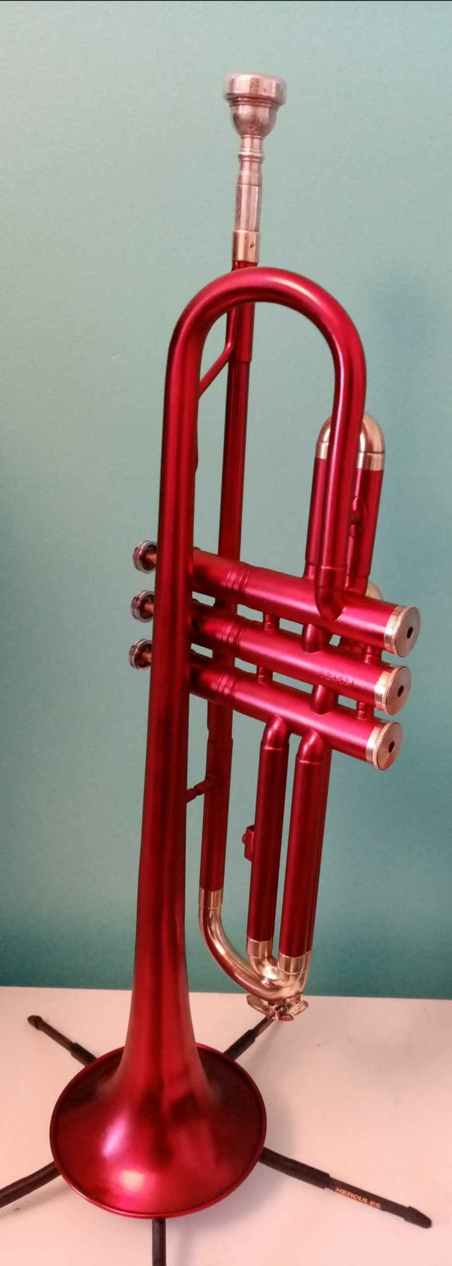 finished trumpet red lacquer