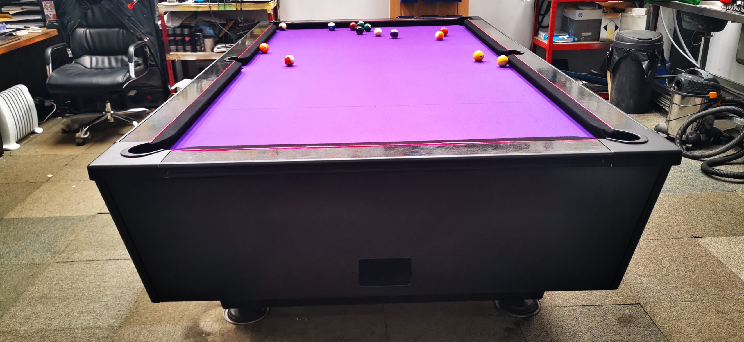 completed pool table