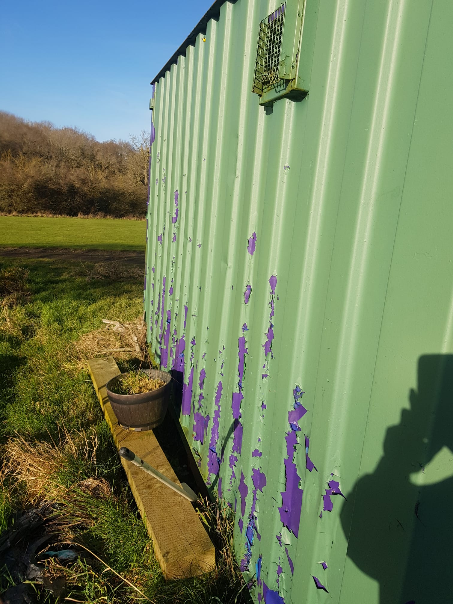 damaged shipping container