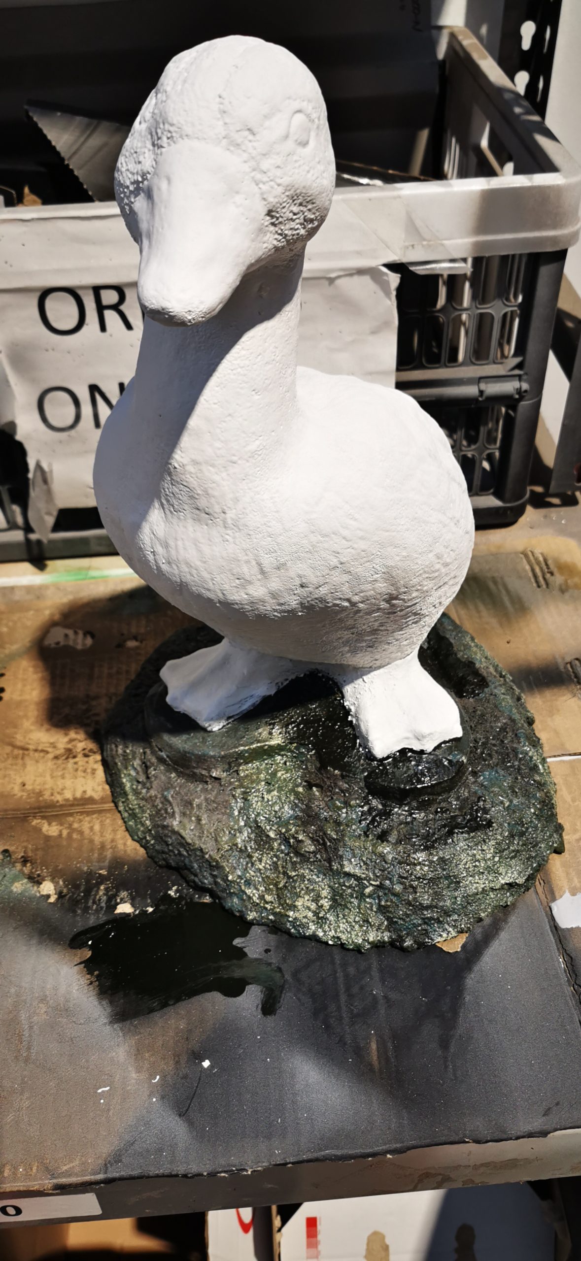finished stand of ornamental duck