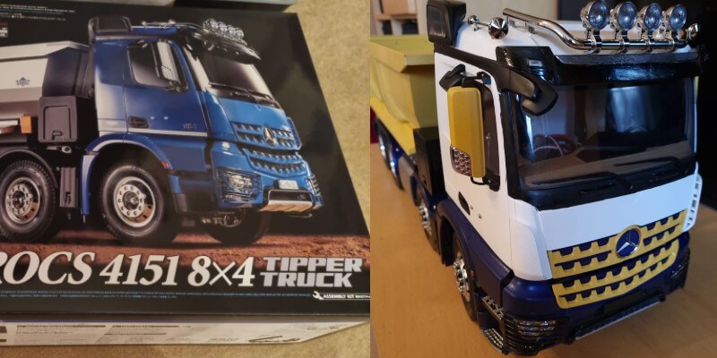 before and after of model truck