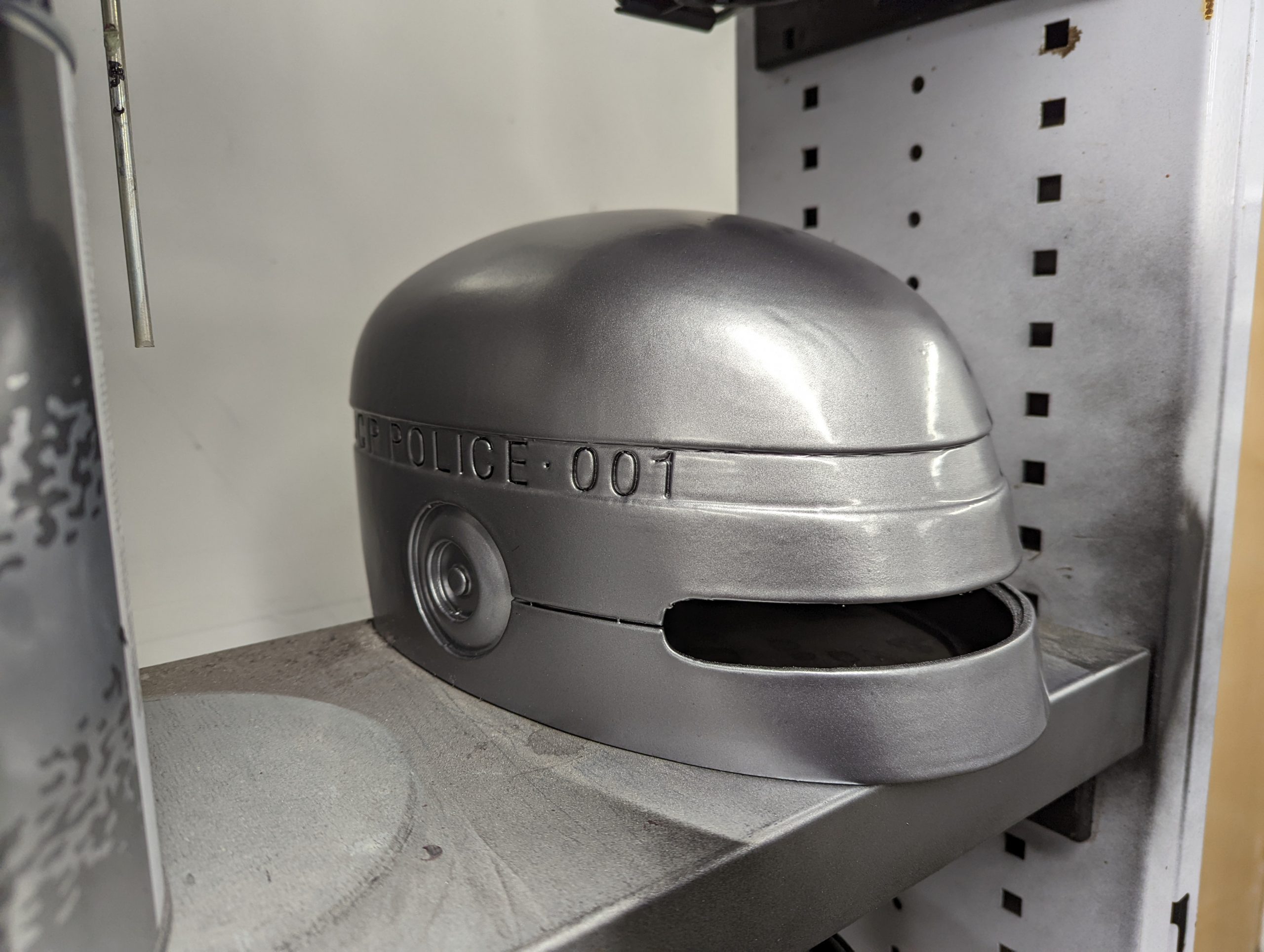 glossy painted helmet