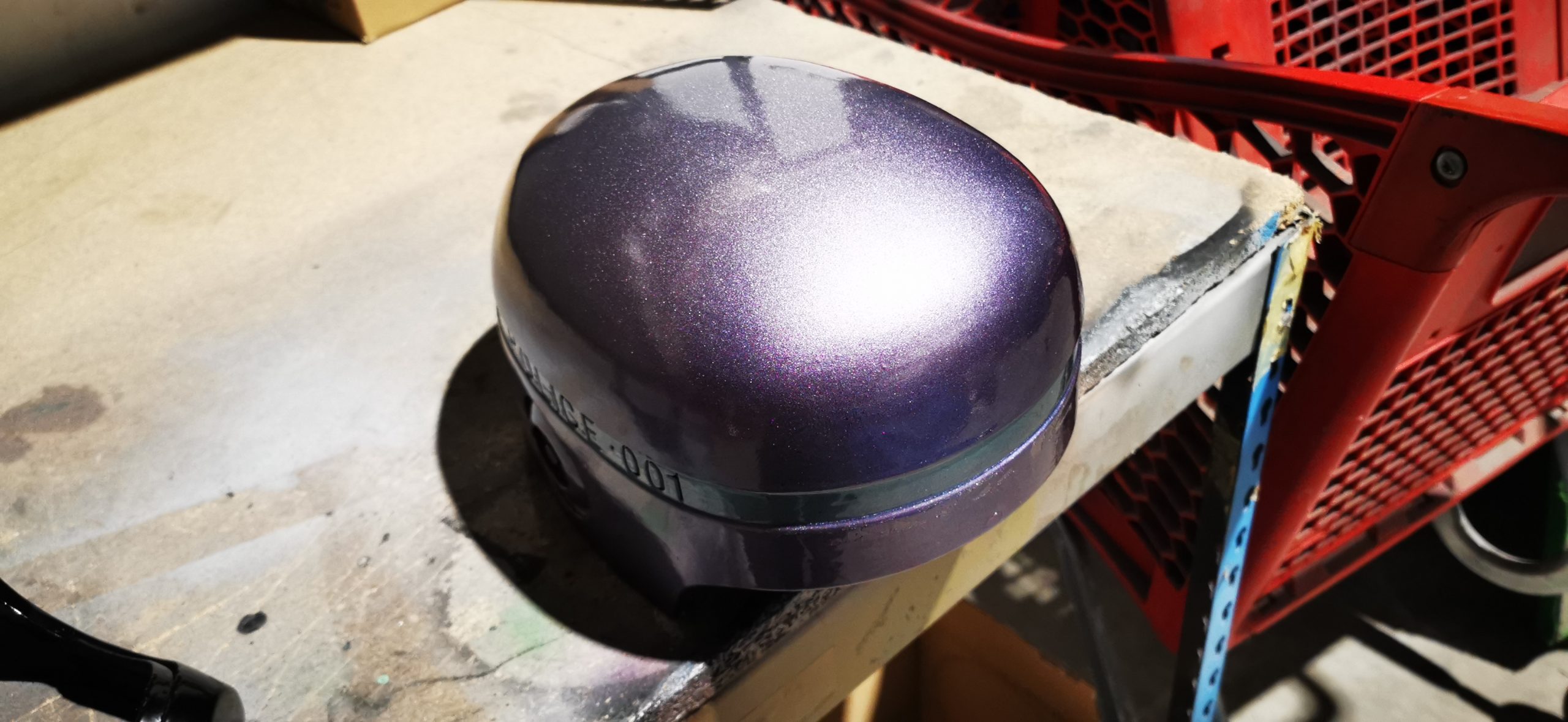 glossy purple paint