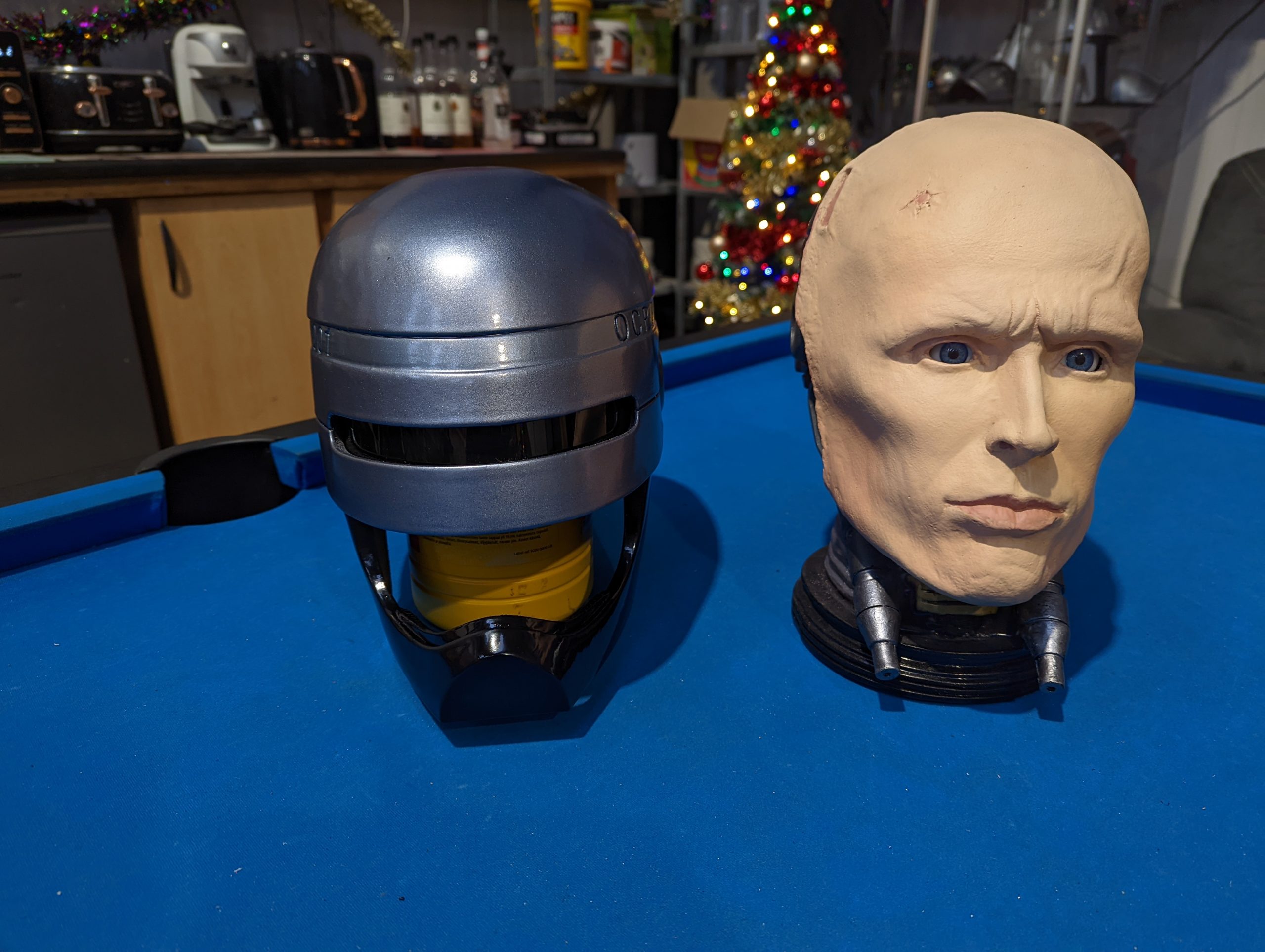helmet and robocop head