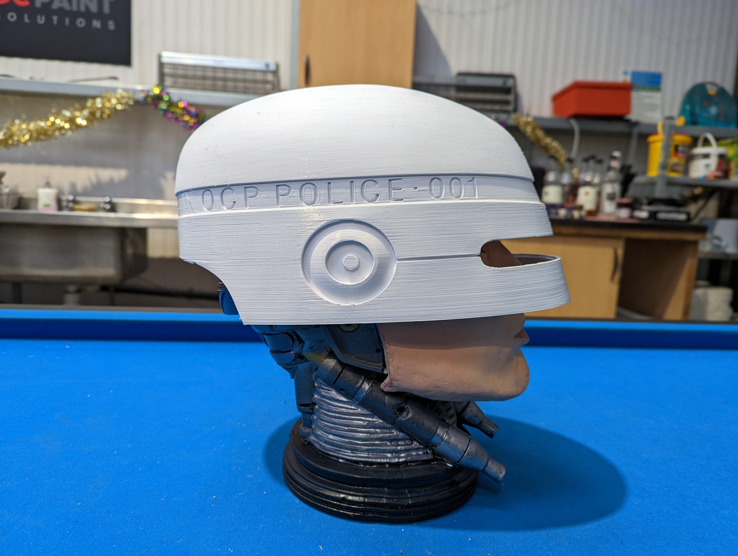 testing head inside of the helmet