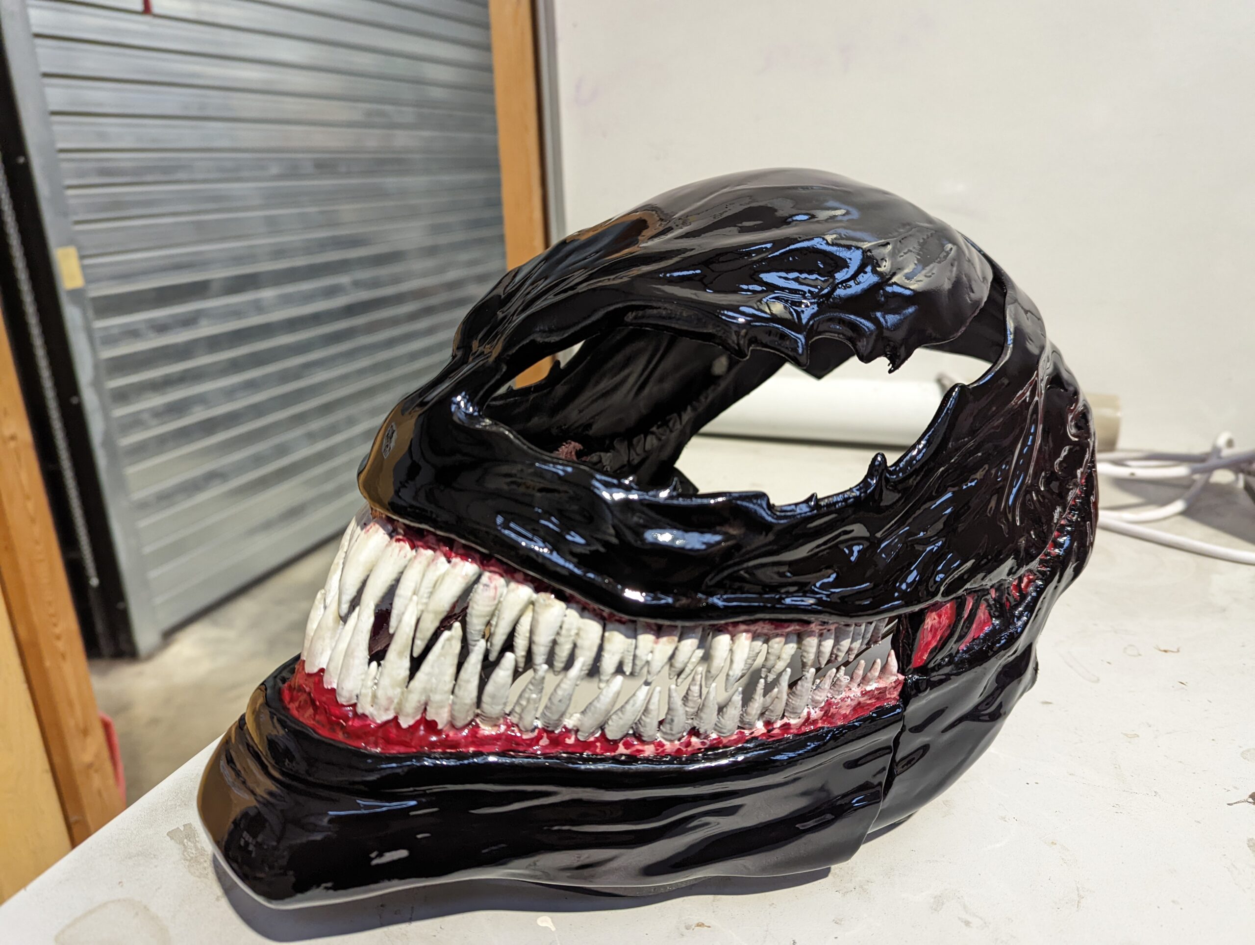 gloss coat on venom mask