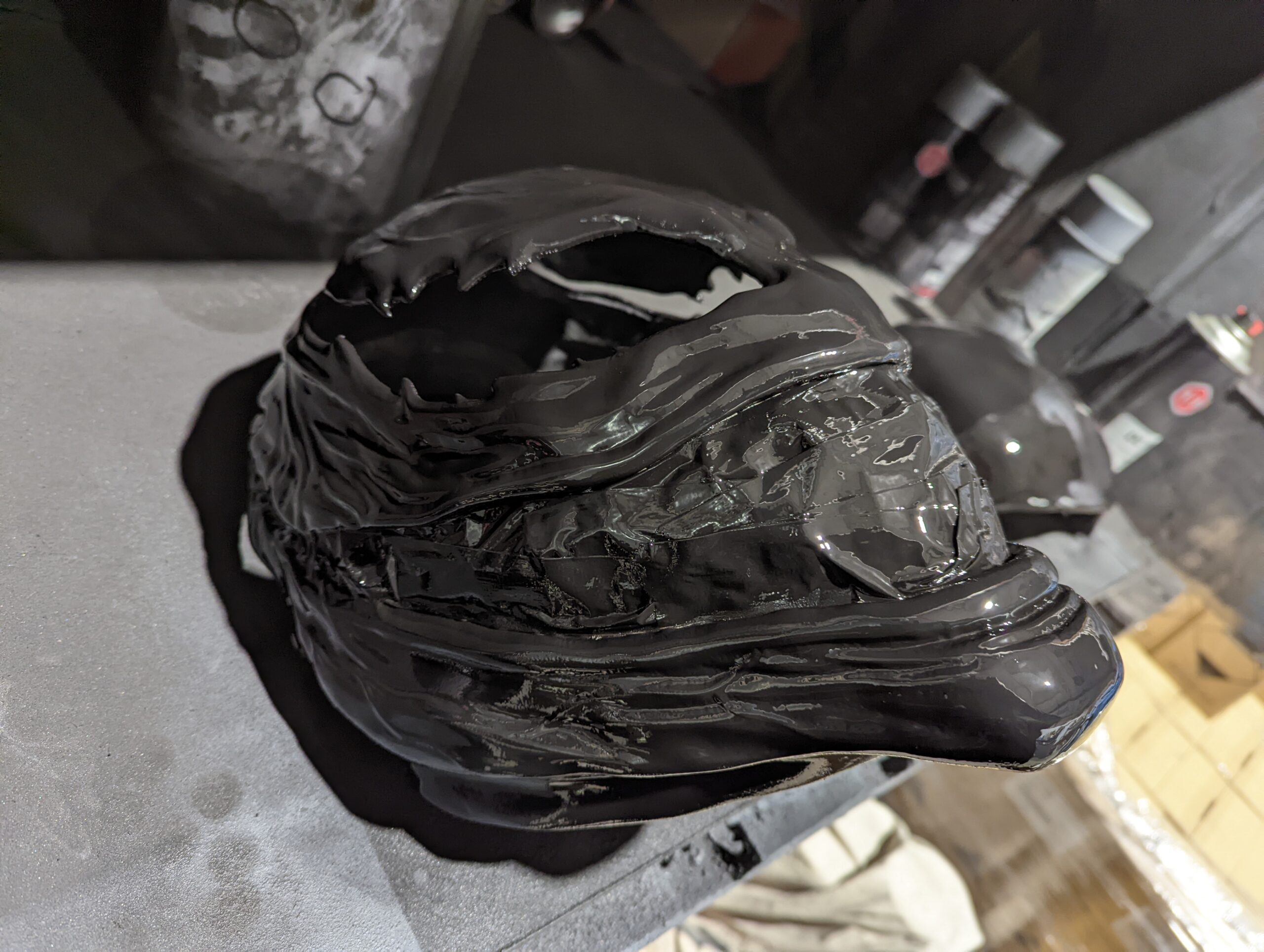 venom mask after top coat