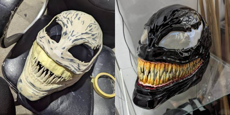 venom mask before and after 1