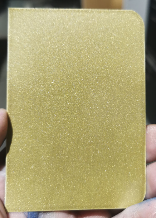 bright gold sample