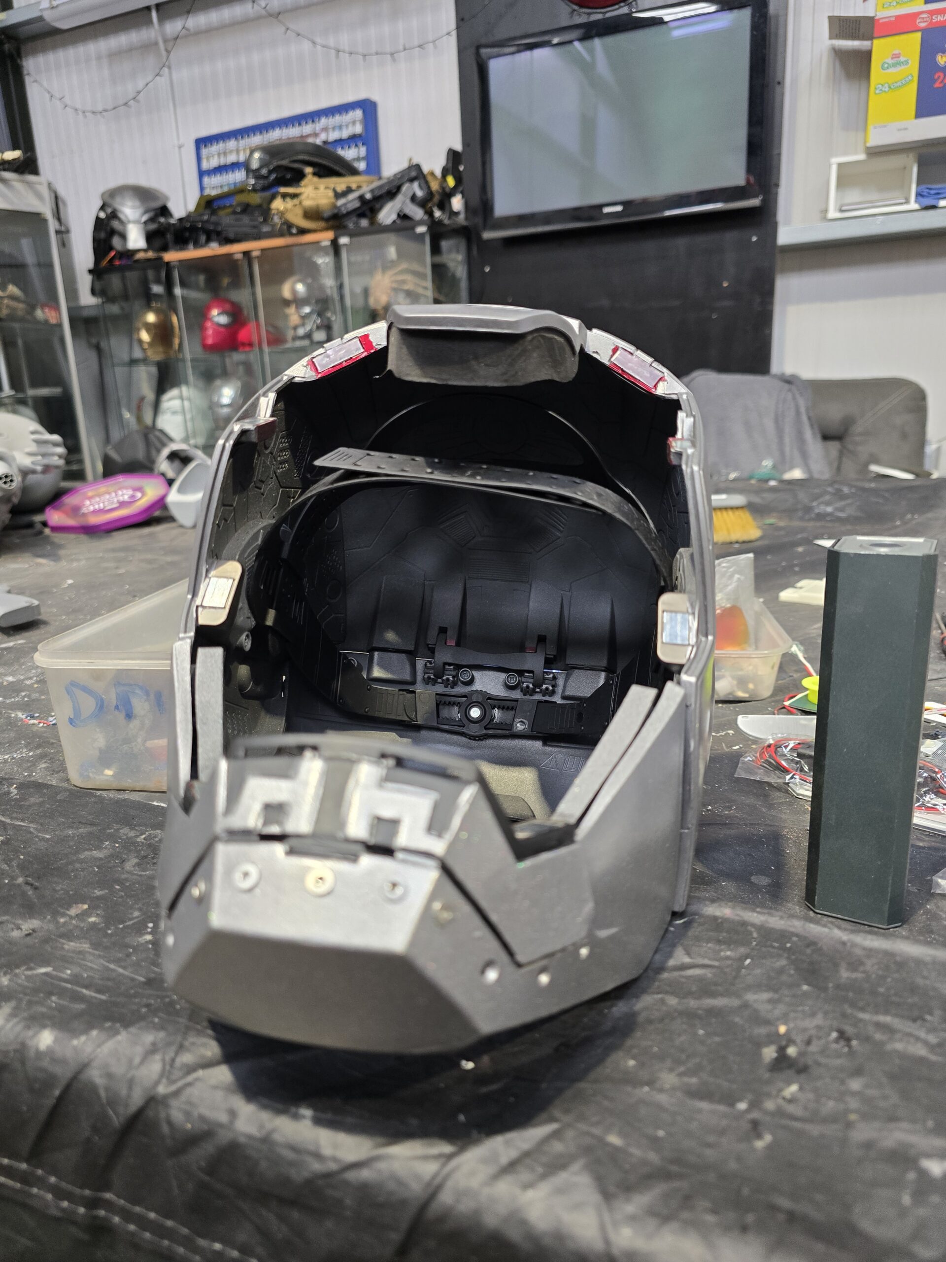 adding led eyes to mask