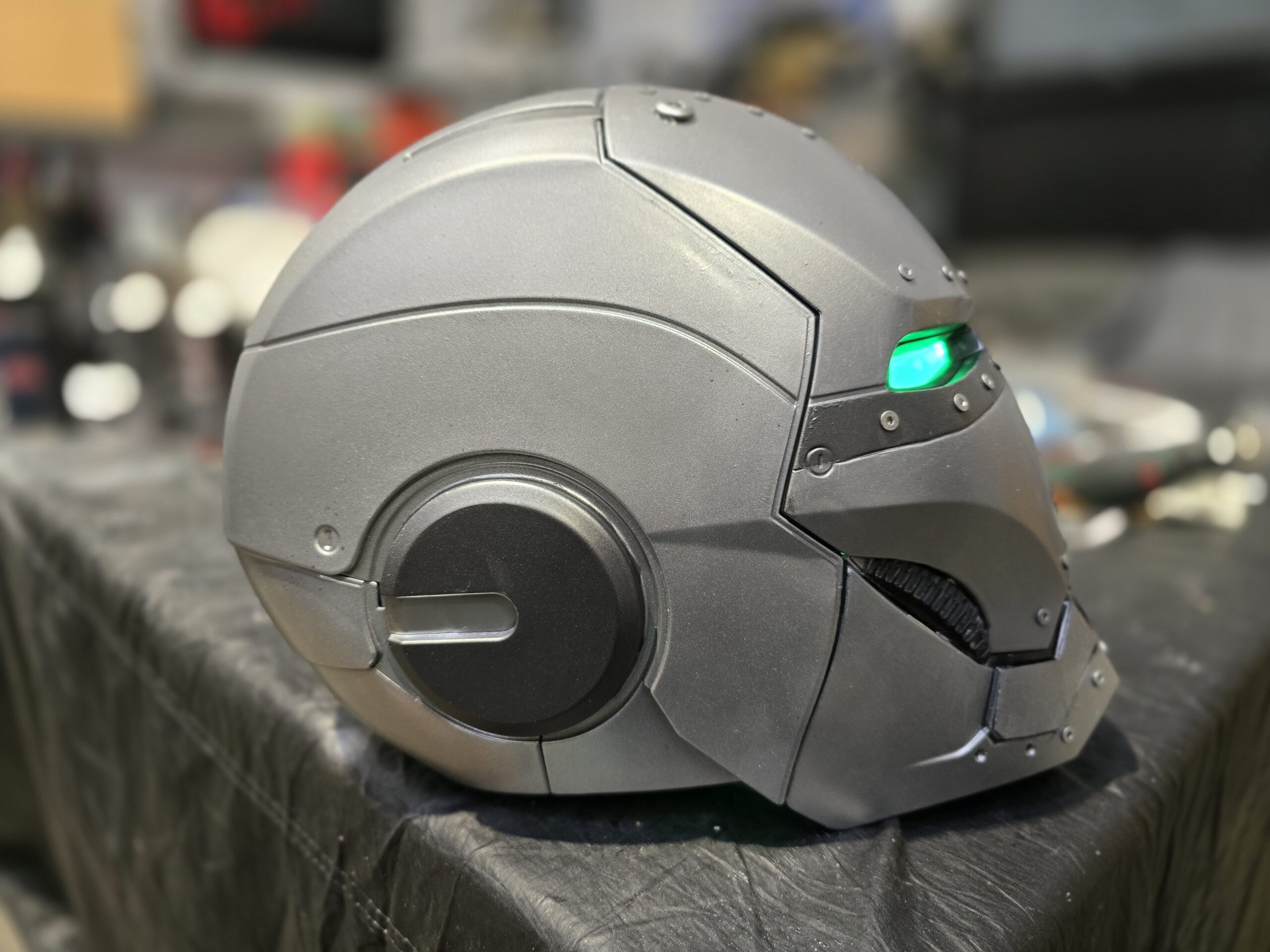 finished mask from side