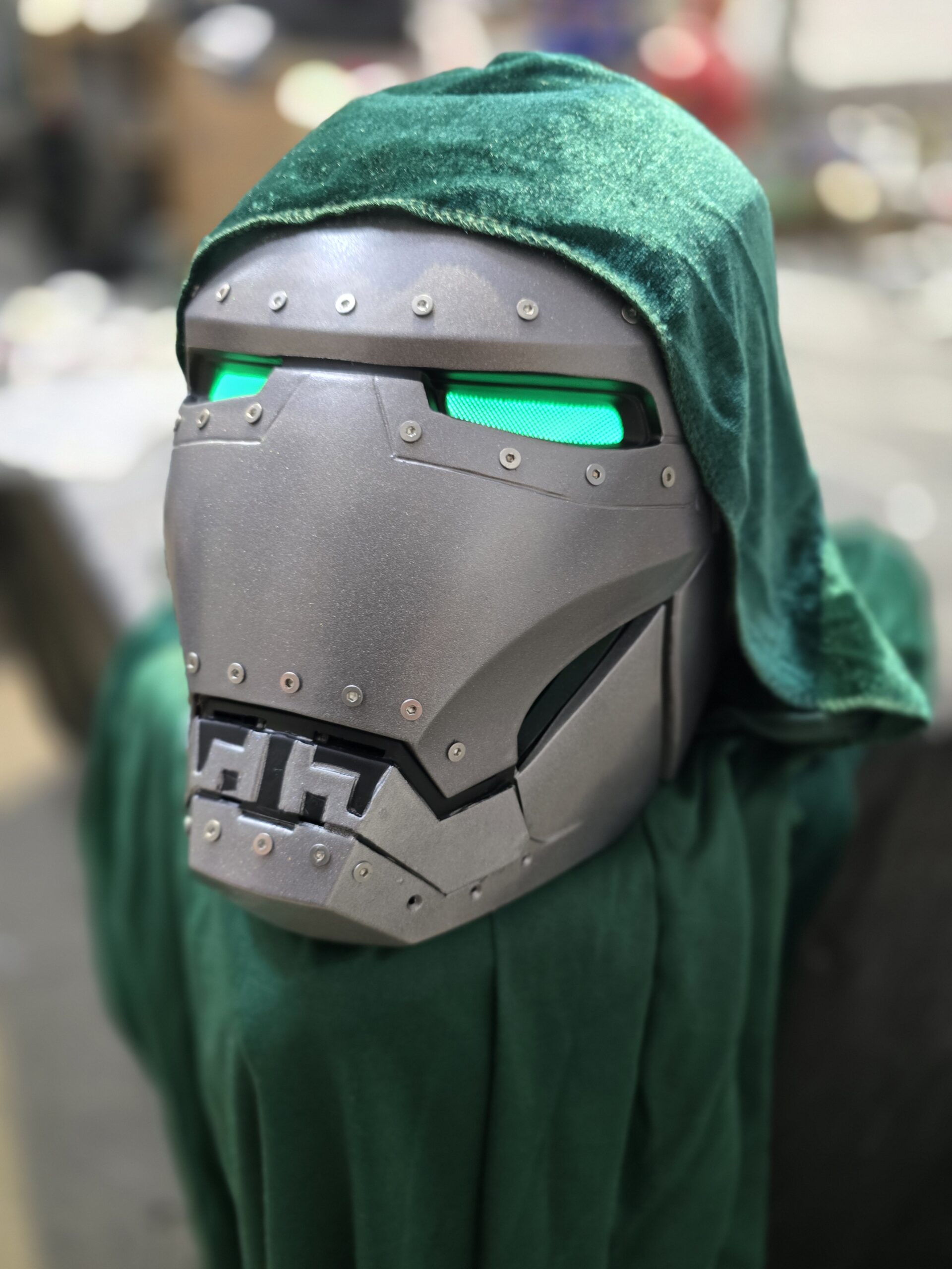 finished mask side view
