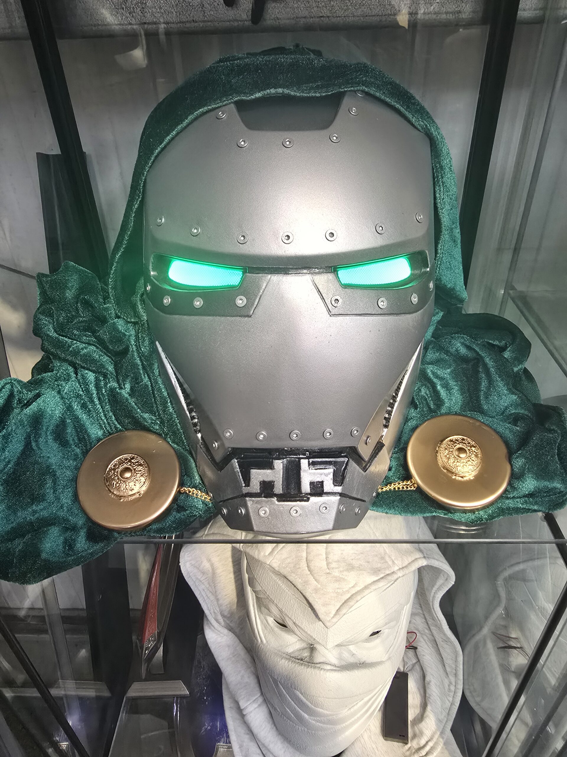 mask in display cabinet