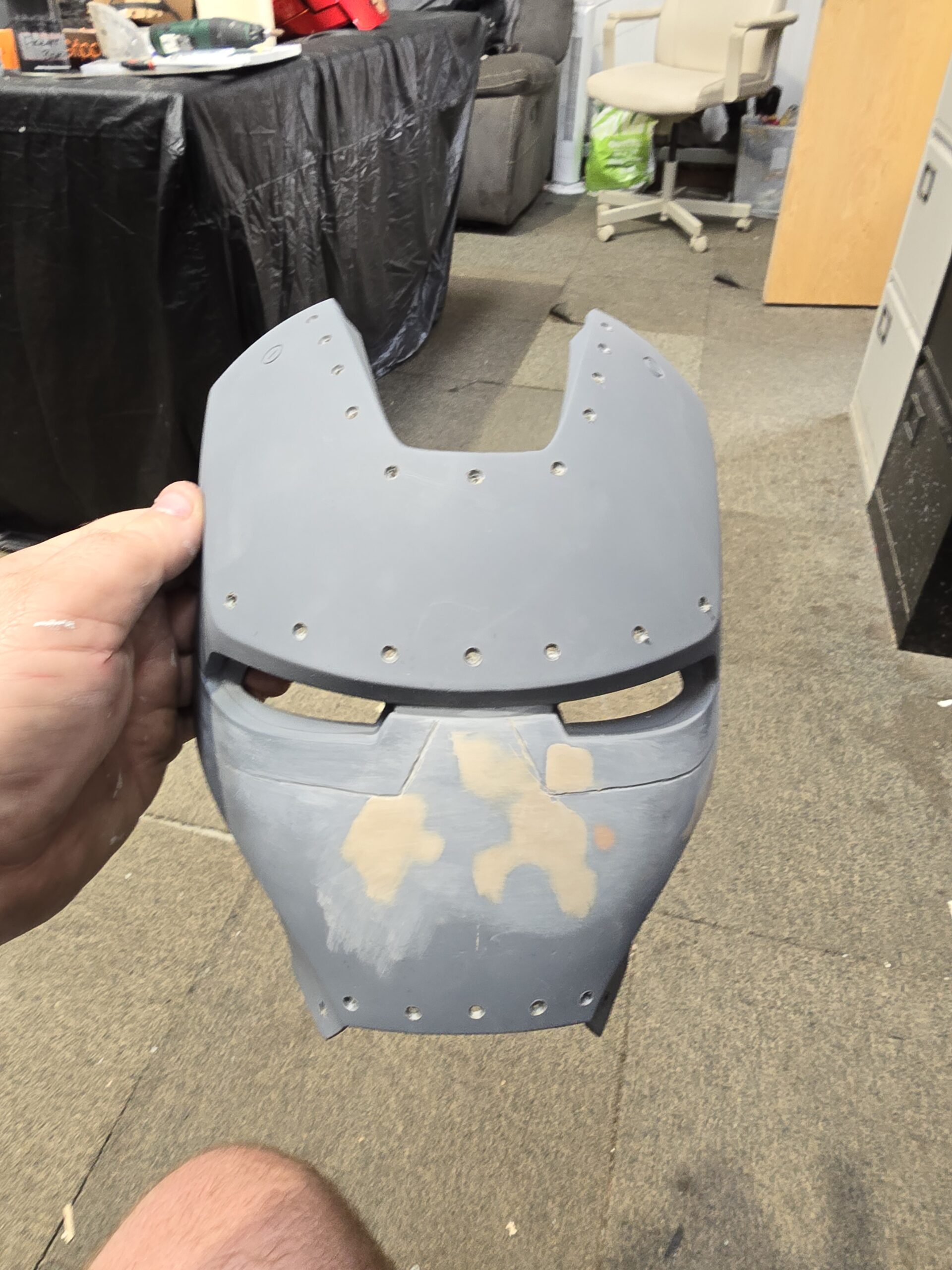 mask sanded down