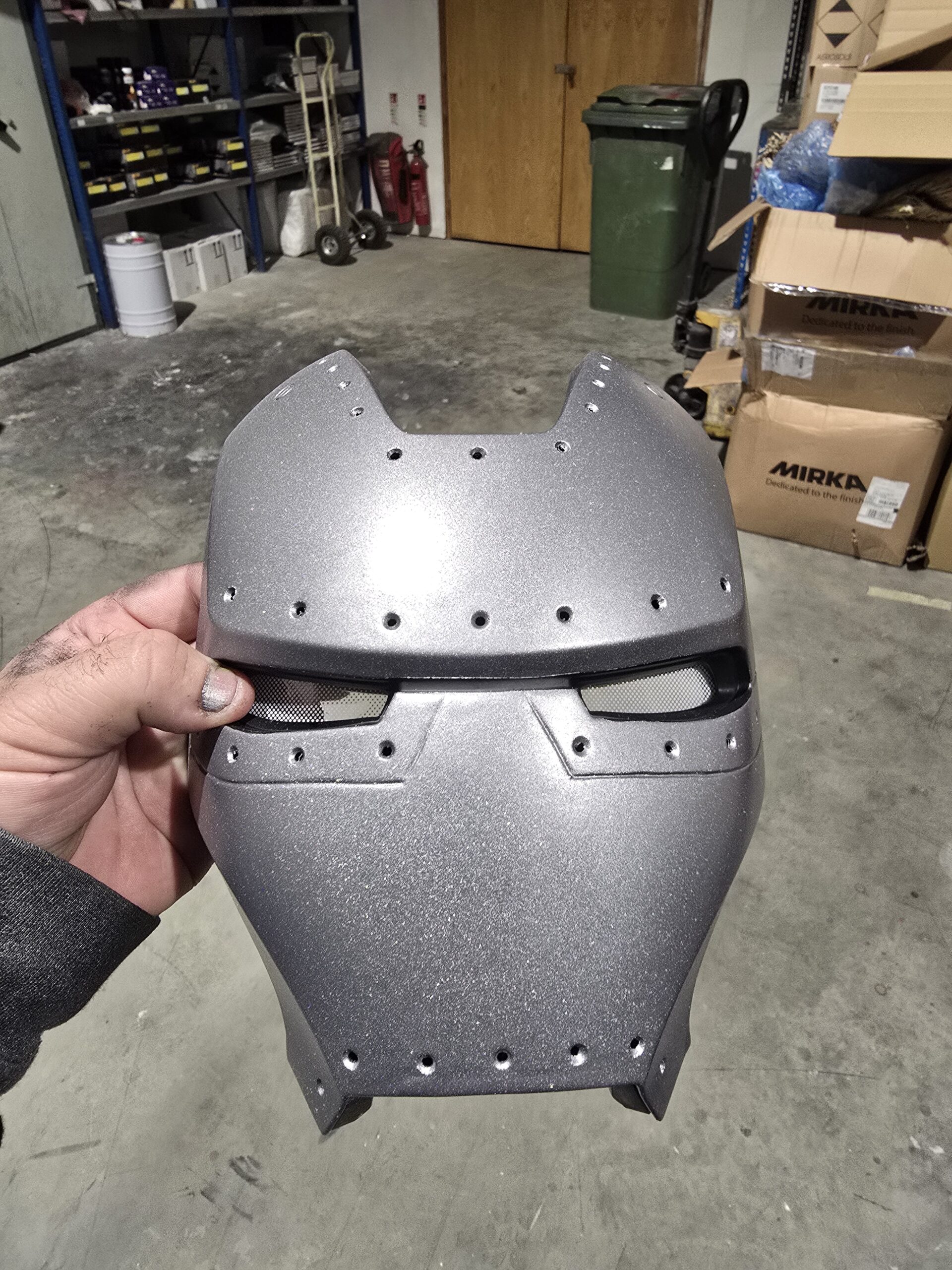 metallic coating up close