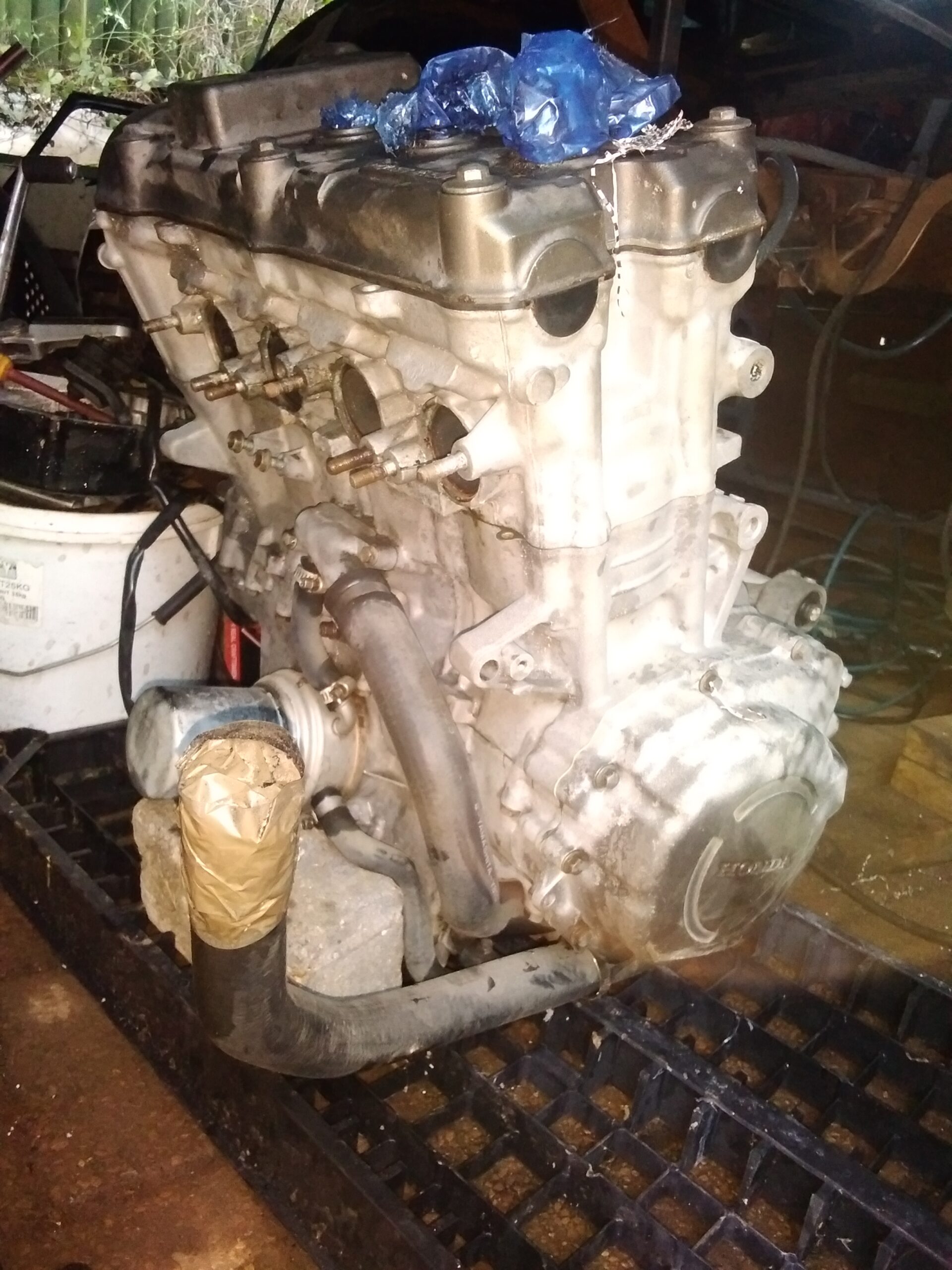 engine before painting